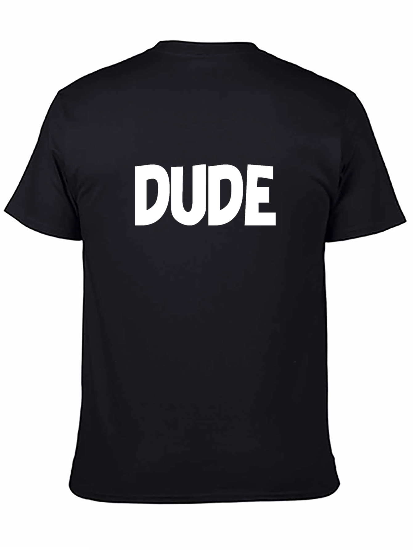 Dude Graphic Tee - Classic Black Cotton T-Shirt