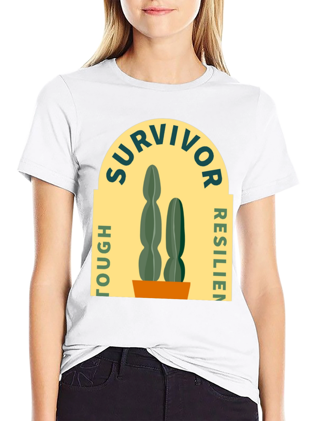 Survivor Tough Resilient Cactus Graphic T-Shirt