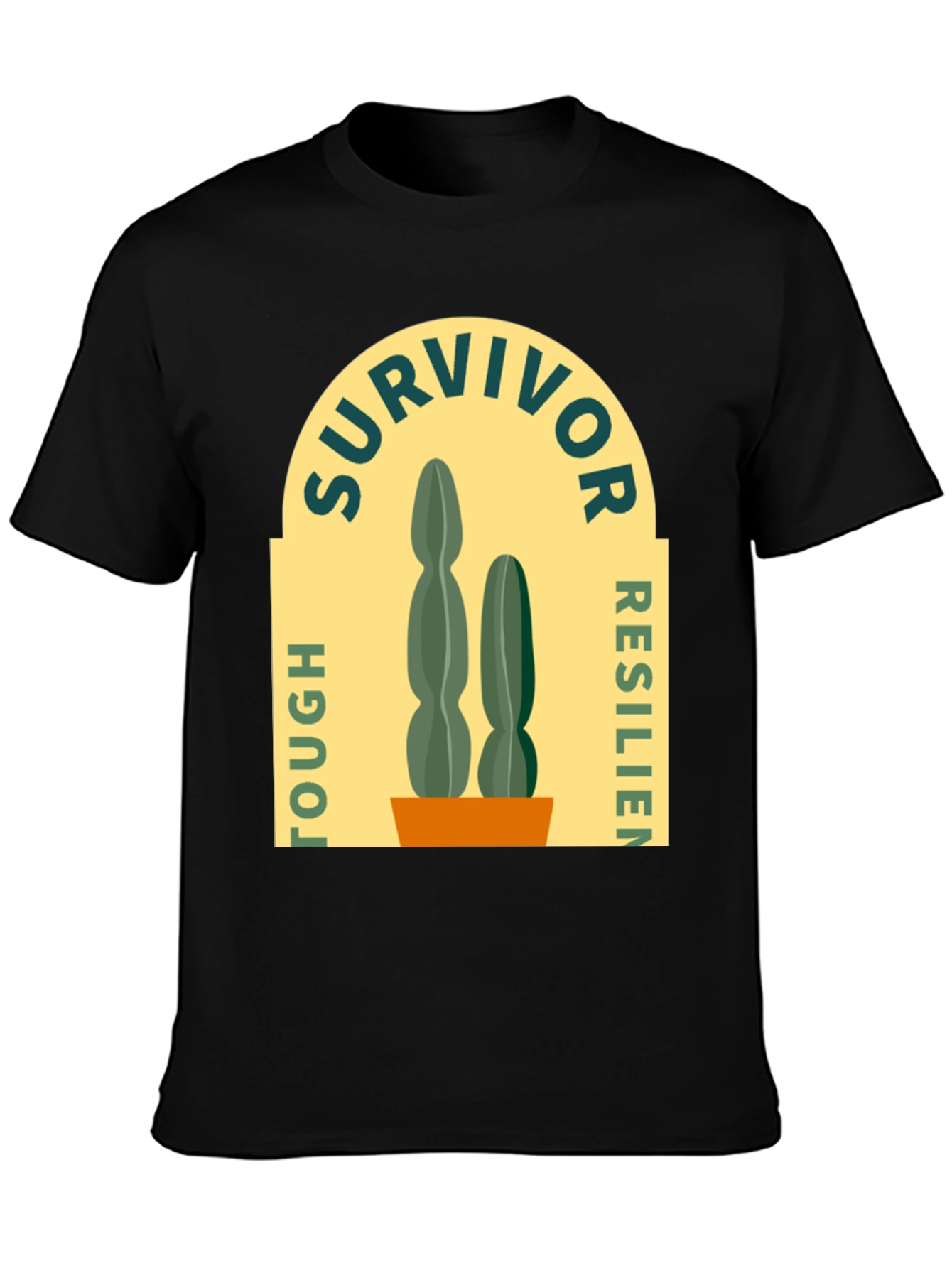 Survivor Tough Resilient Cactus Graphic T-Shirt