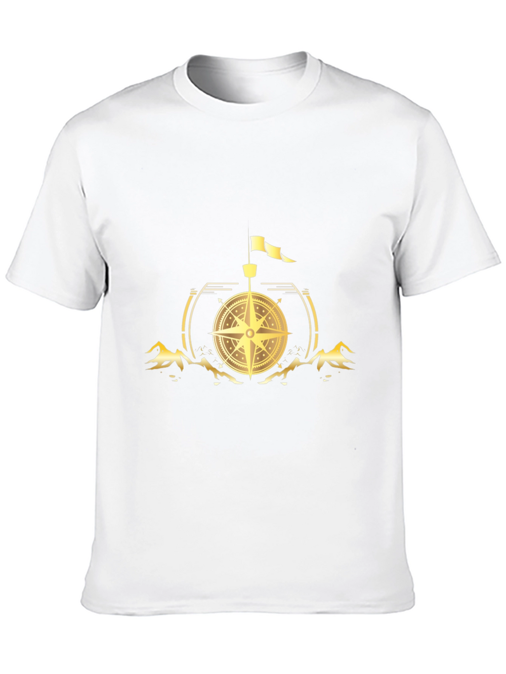 Compass Graphic Print Black T-Shirt