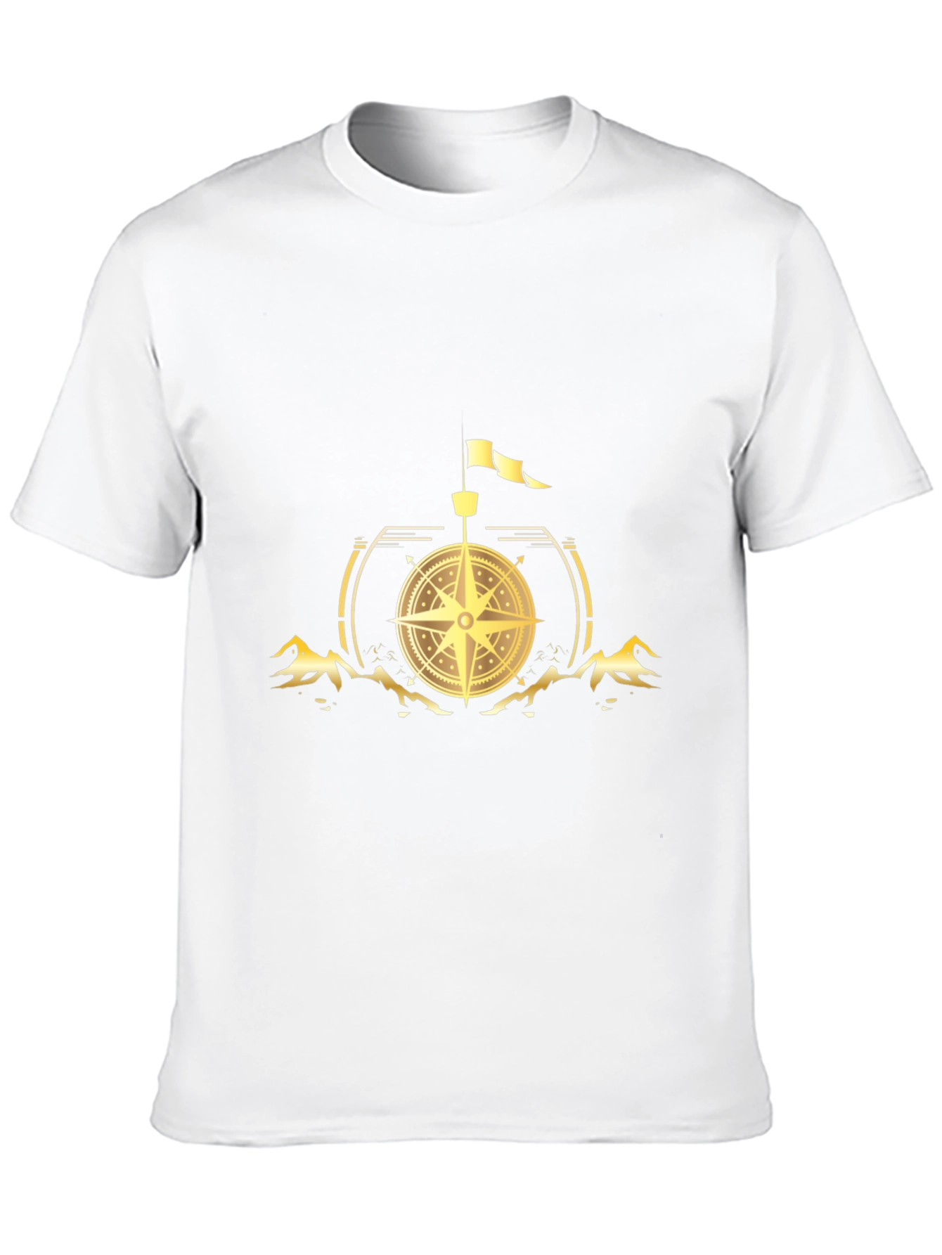Compass Graphic Print Black T-Shirt