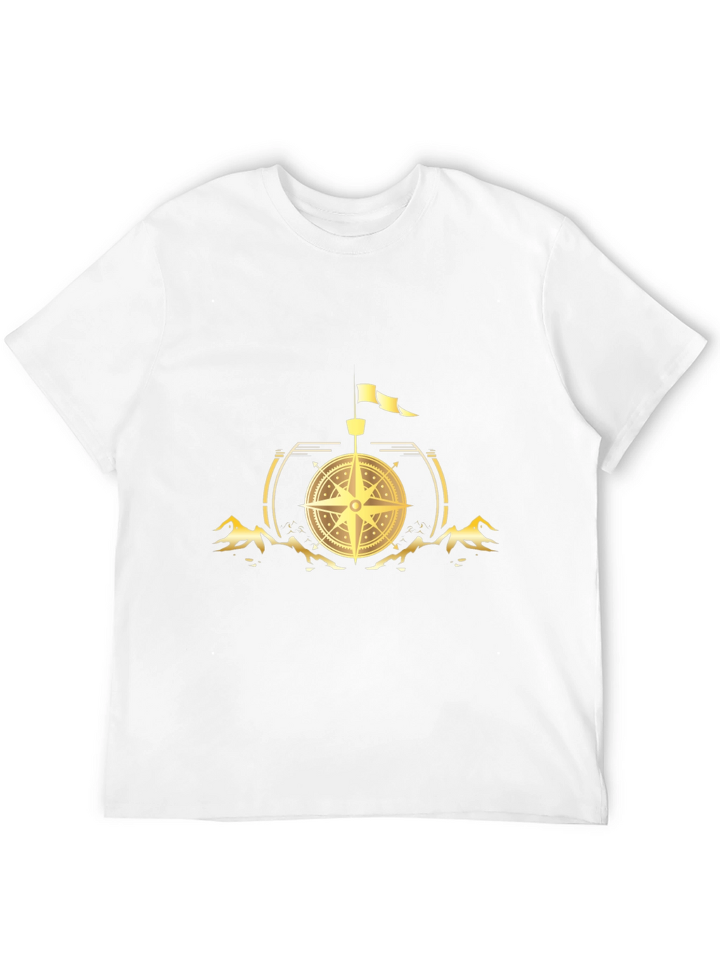 Compass Graphic Print Black T-Shirt