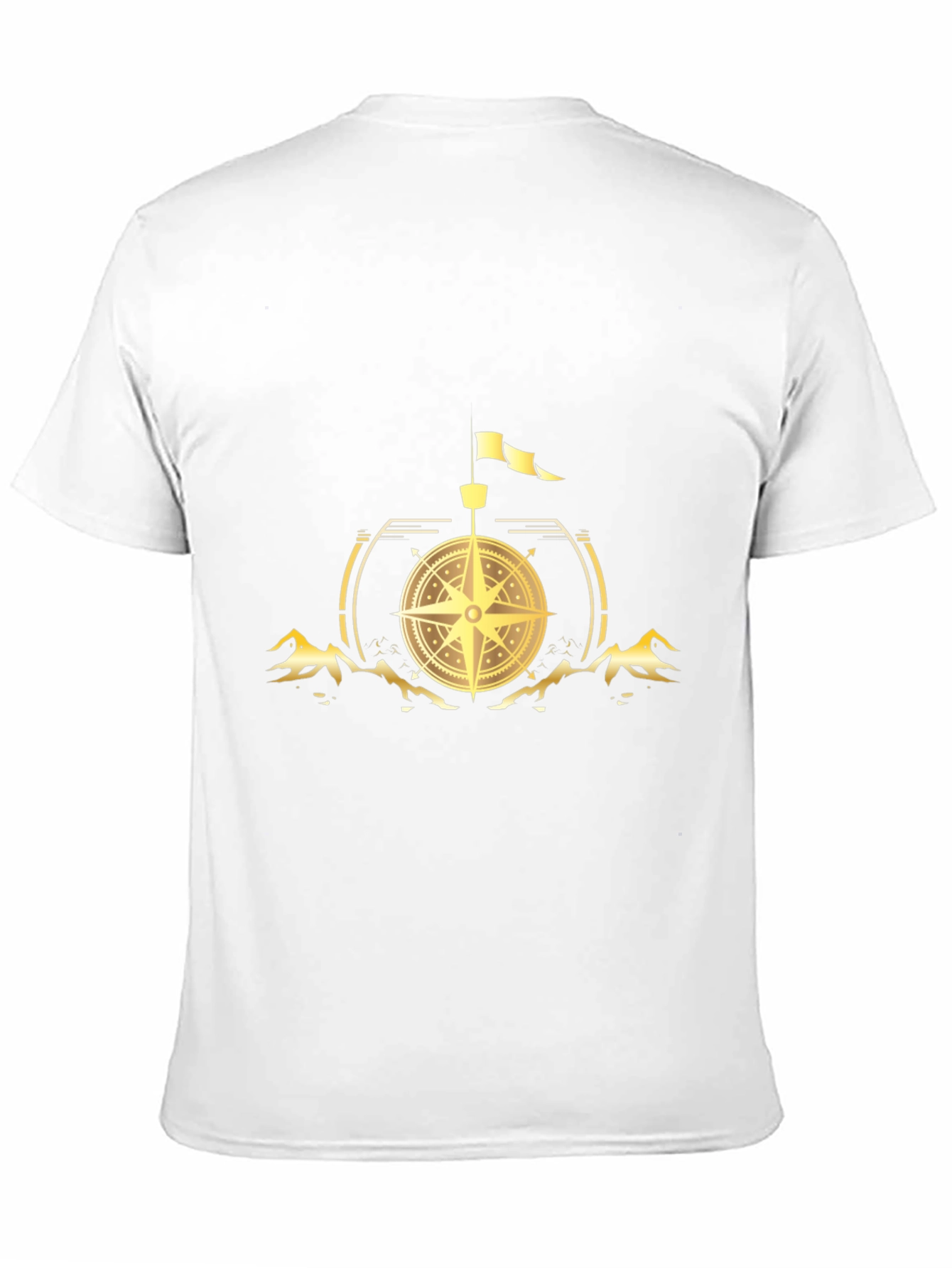 Compass Graphic Print Black T-Shirt
