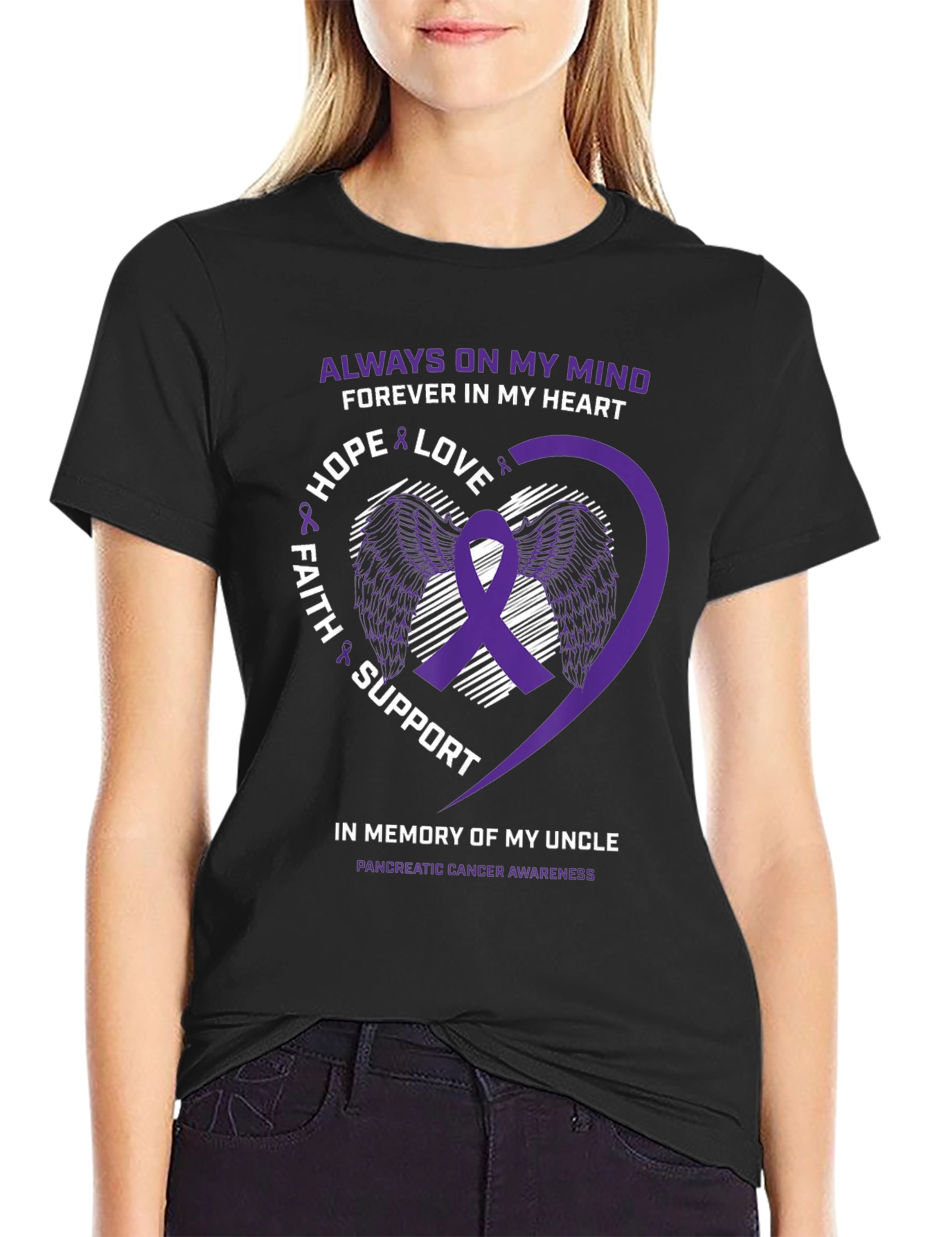 Pancreatic Cancer Awareness T-Shirt In Memory Of My Uncle