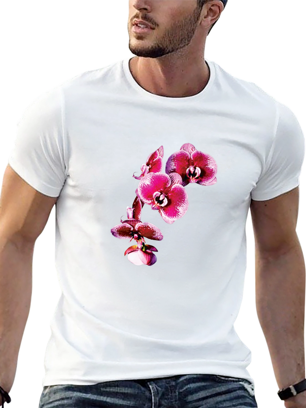 Orchid Graphic Tee - Black