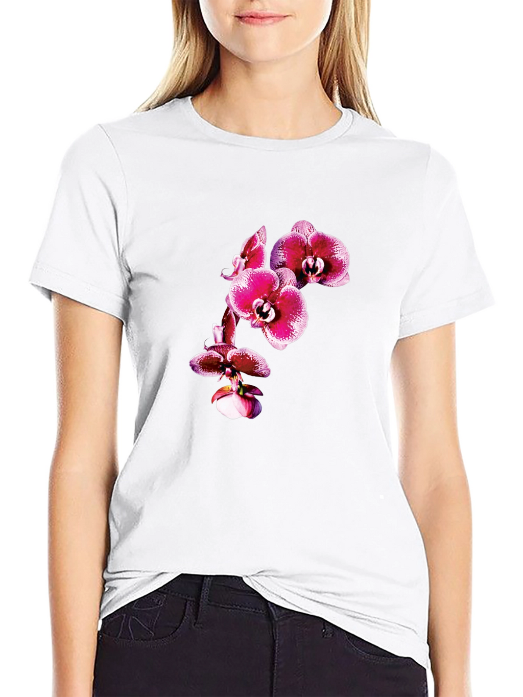 Orchid Graphic Tee - Black