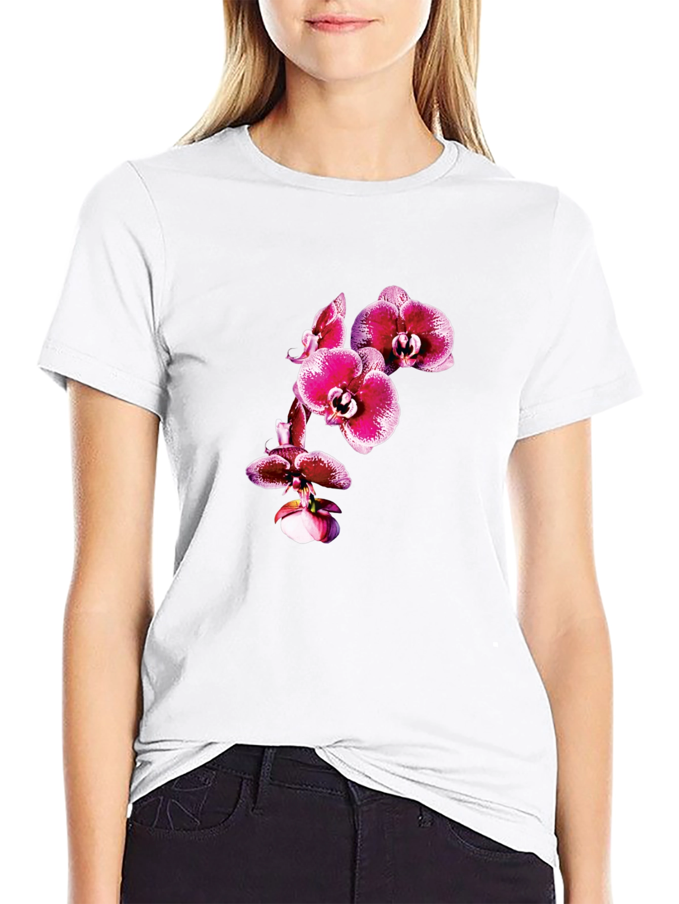 Orchid Graphic Tee - Black