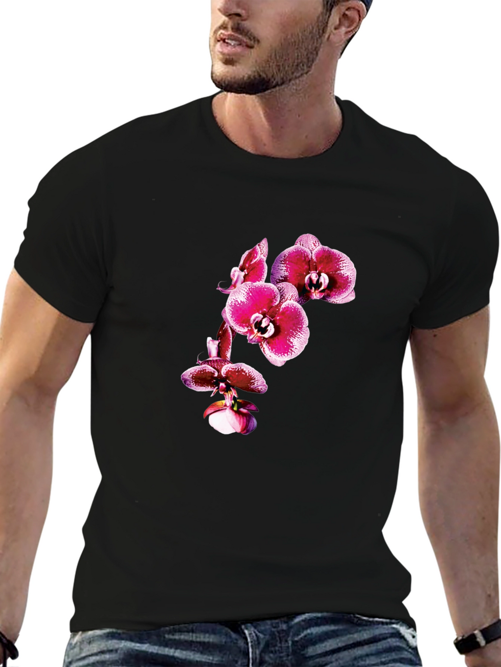 Orchid Graphic Tee - Black