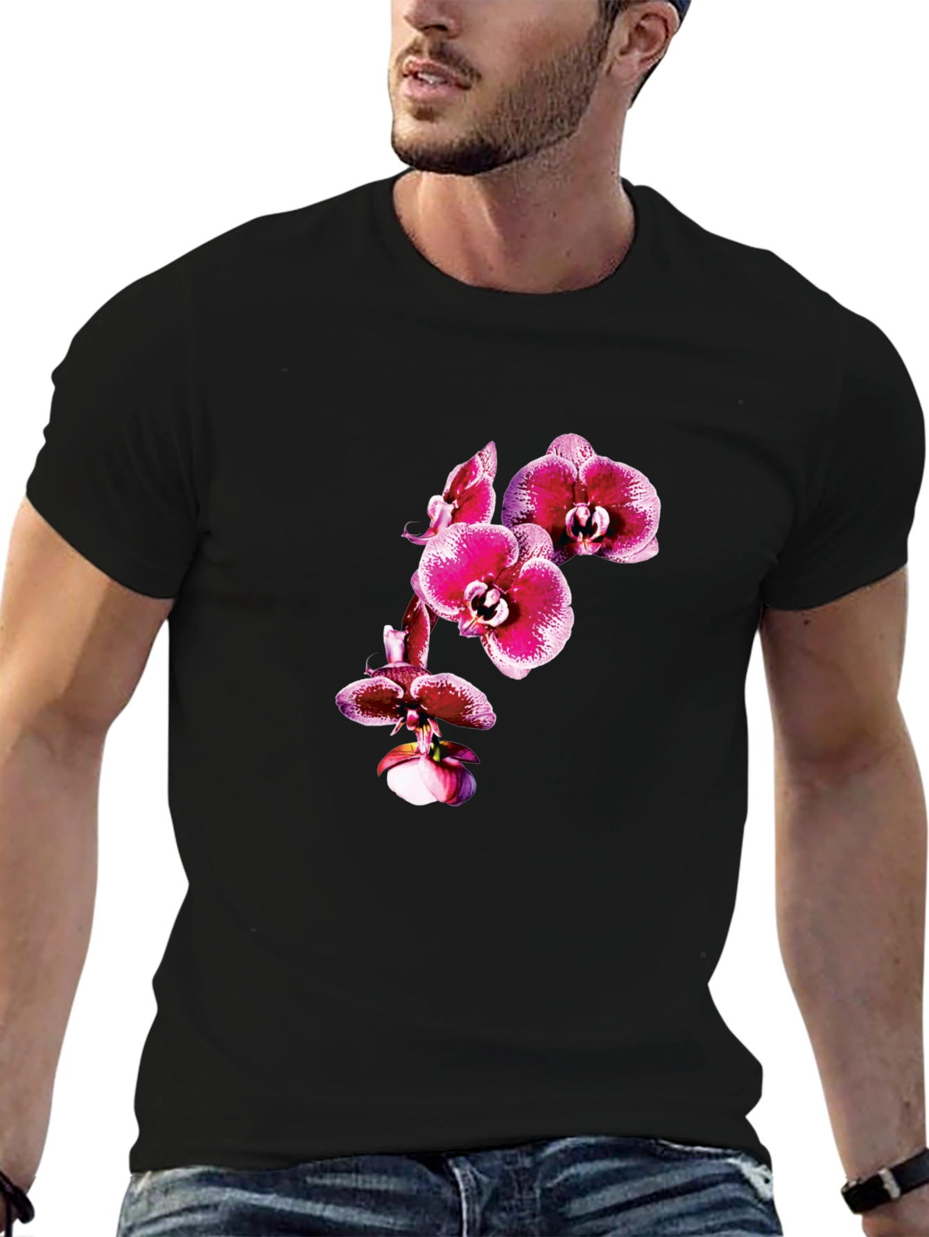 Orchid Graphic Tee - Black