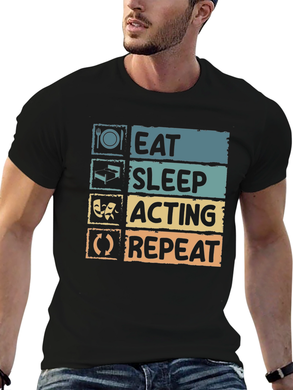 Eat Sleep Acting Repeat T-Shirt