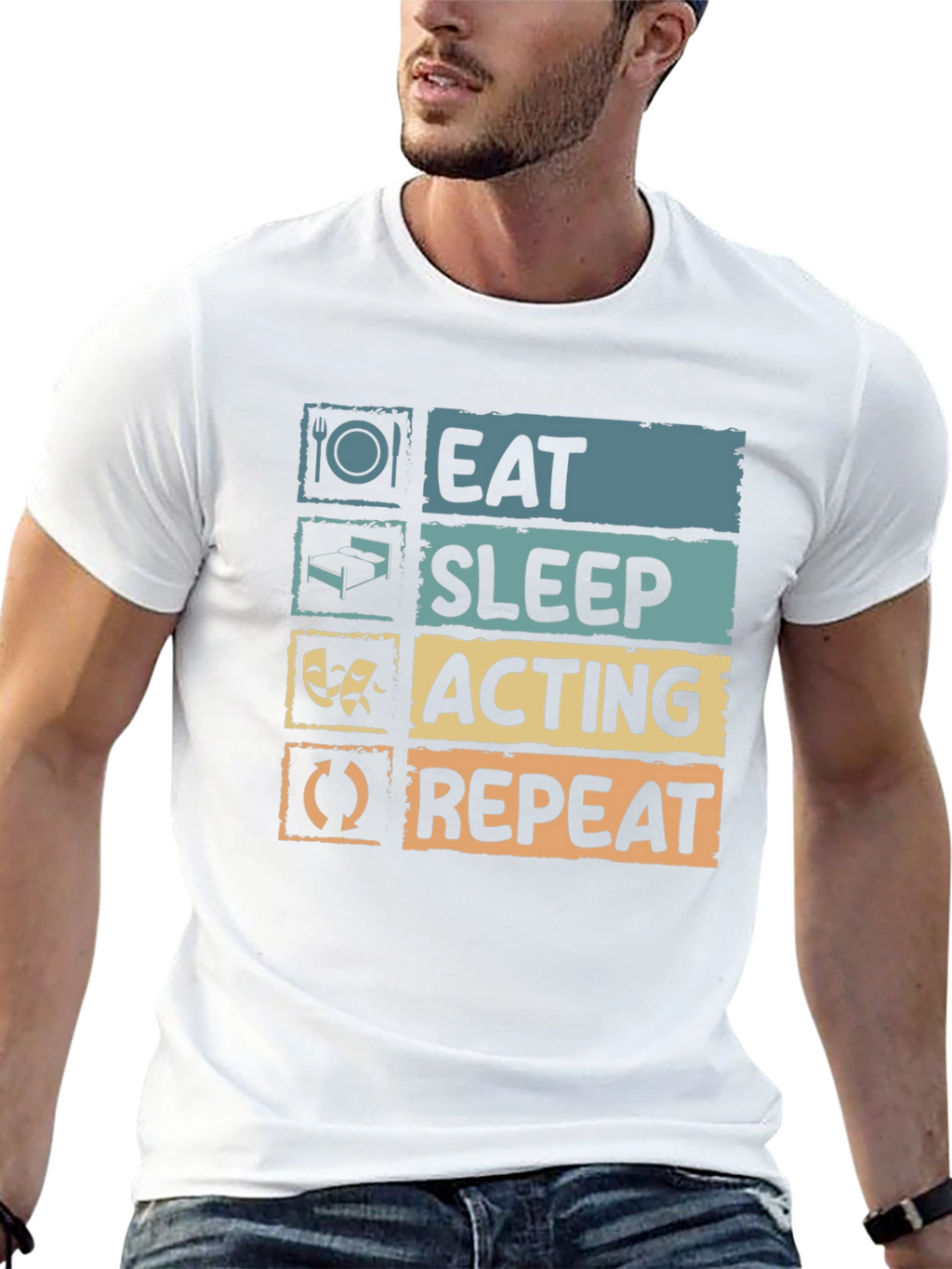 Eat Sleep Acting Repeat T-Shirt