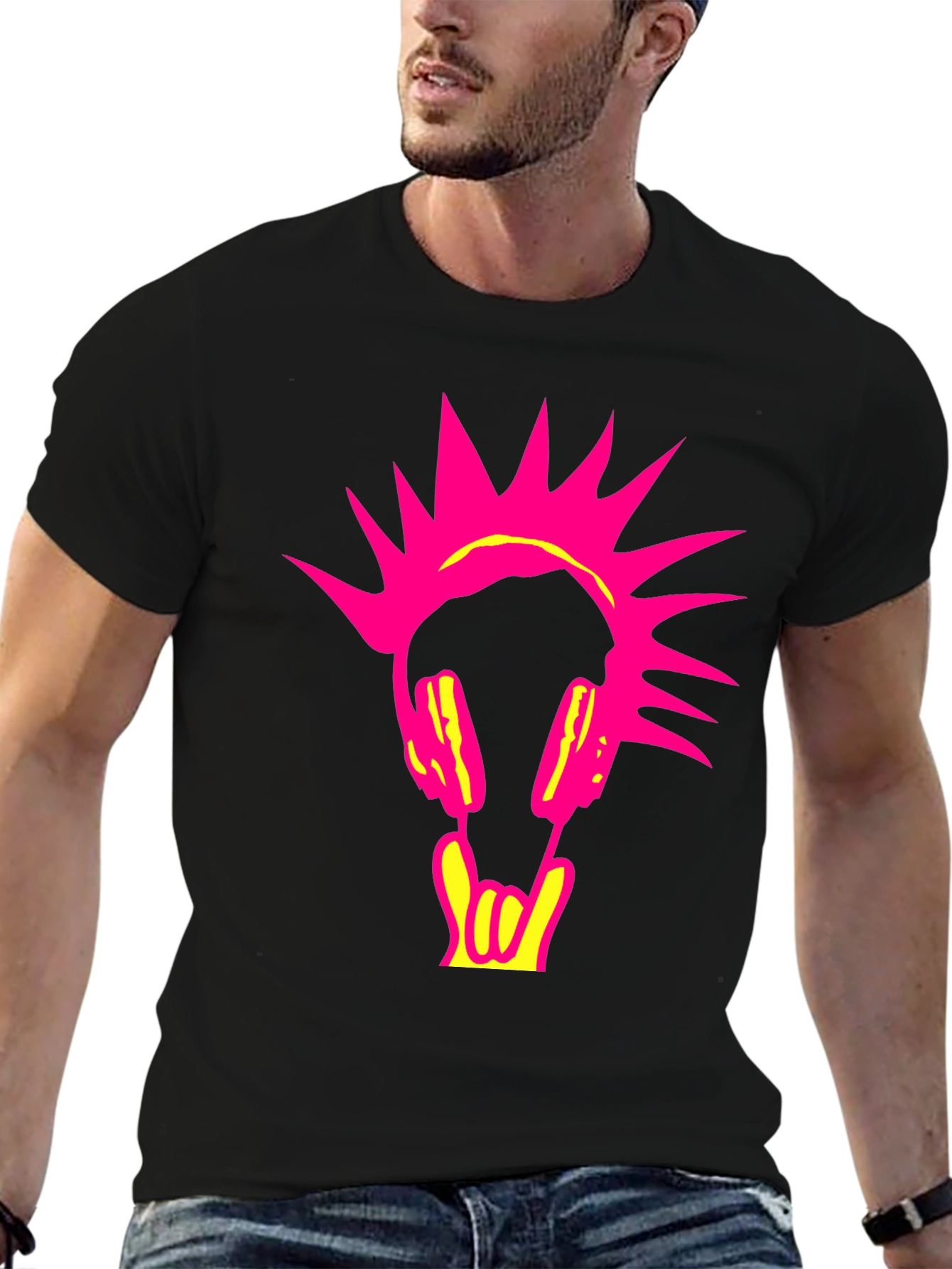 Punk Rock Headphone Graphic Tee