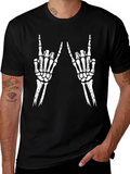 Rock On Skeleton Hand T-Shirt