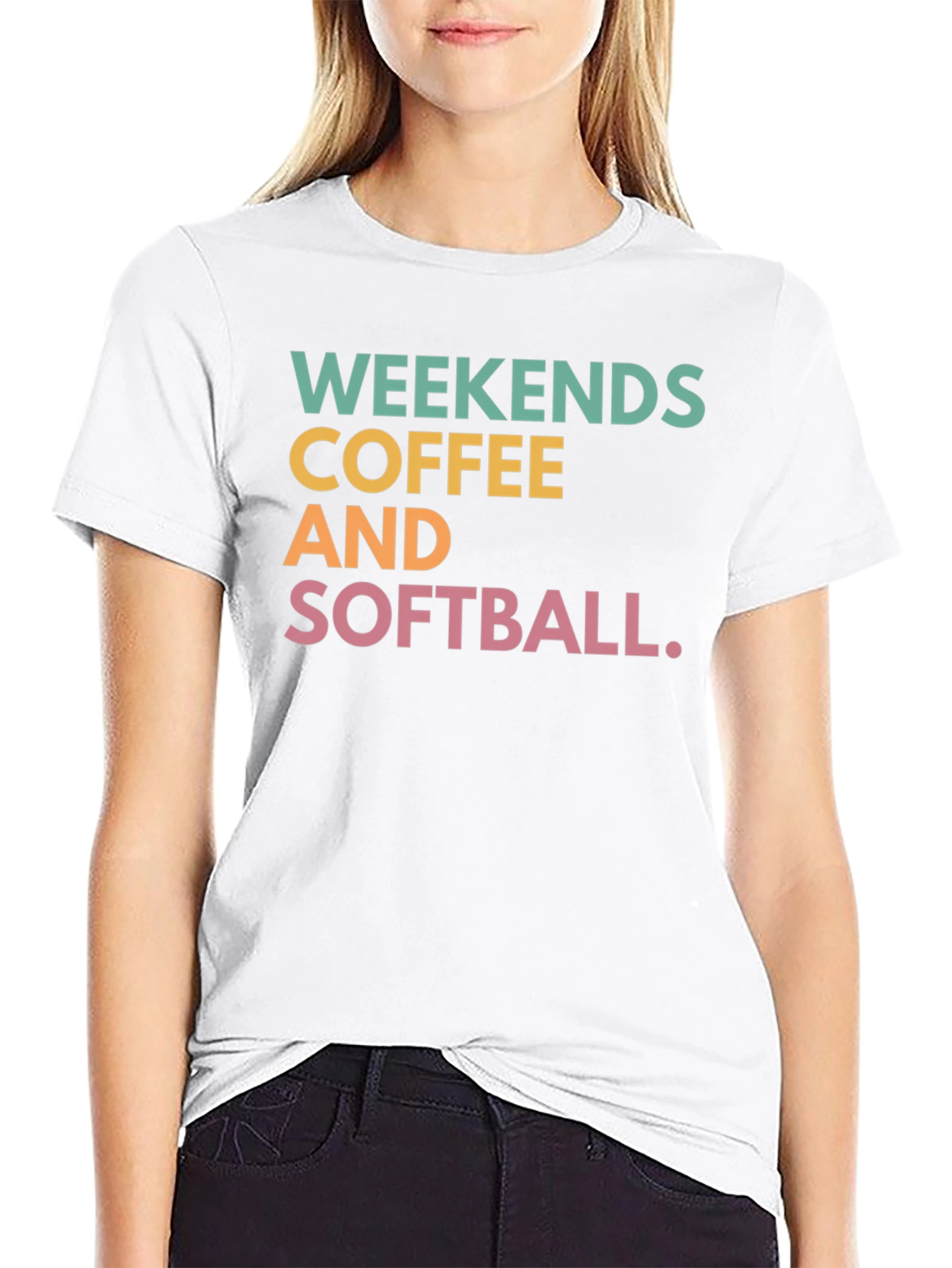 Weekends Coffee and Softball T-Shirt