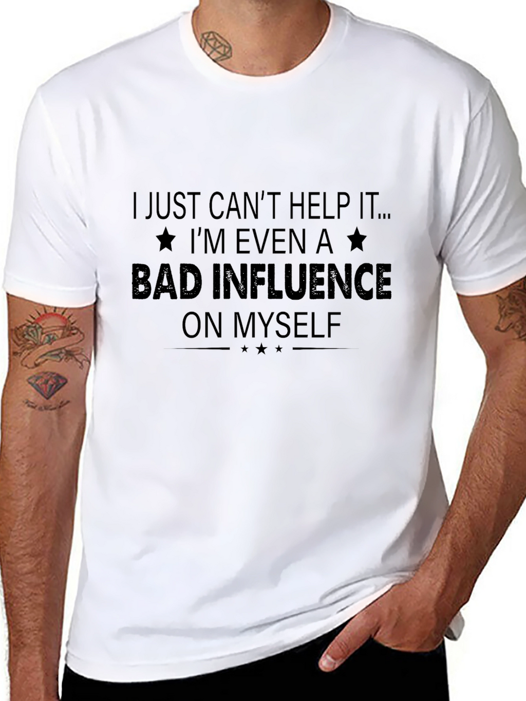 Bad Influence Graphic Tee - Sarcastic Statement Shirt
