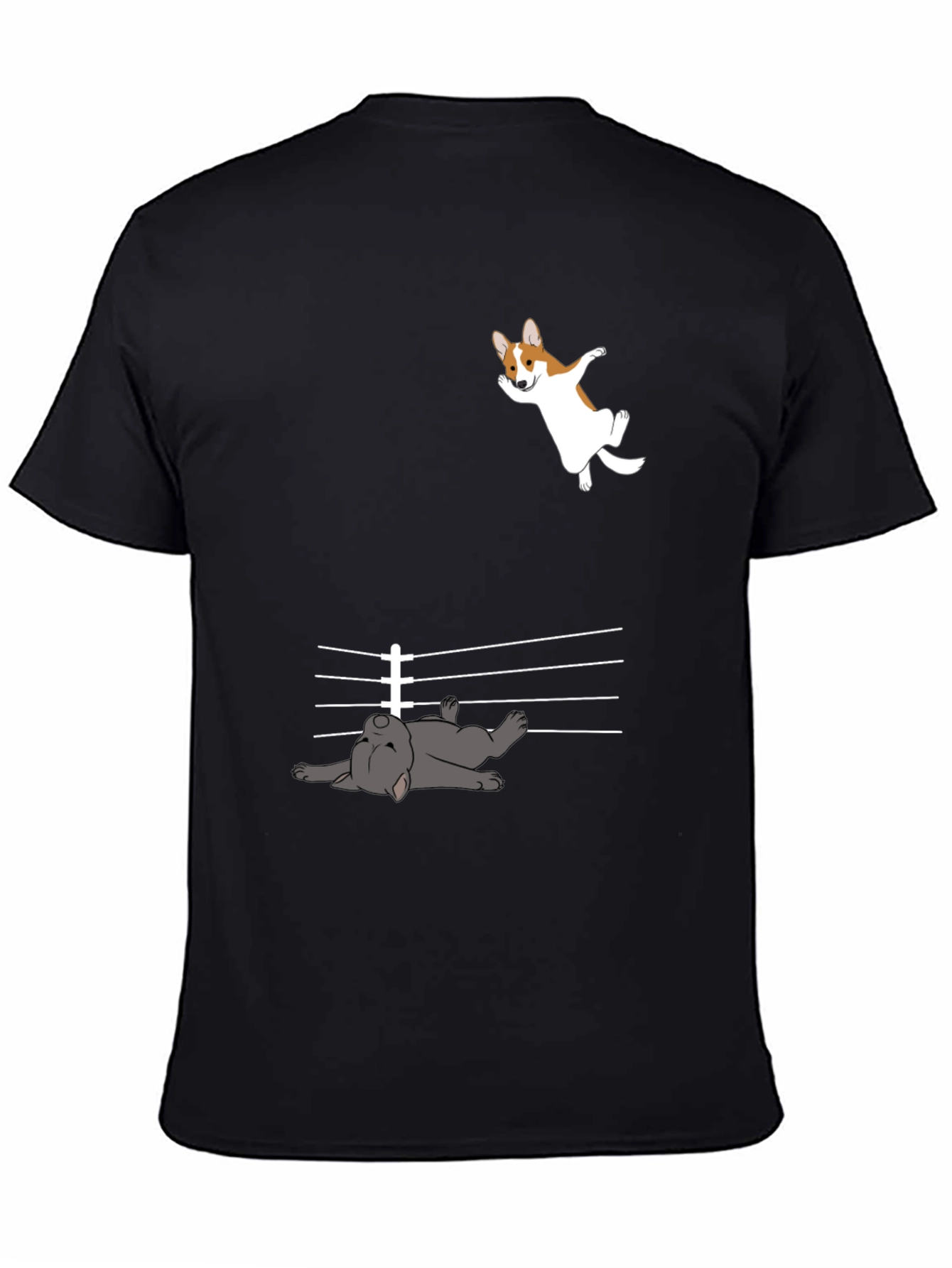 Funny Dog T-Shirt - Corgi and French Bulldog Design