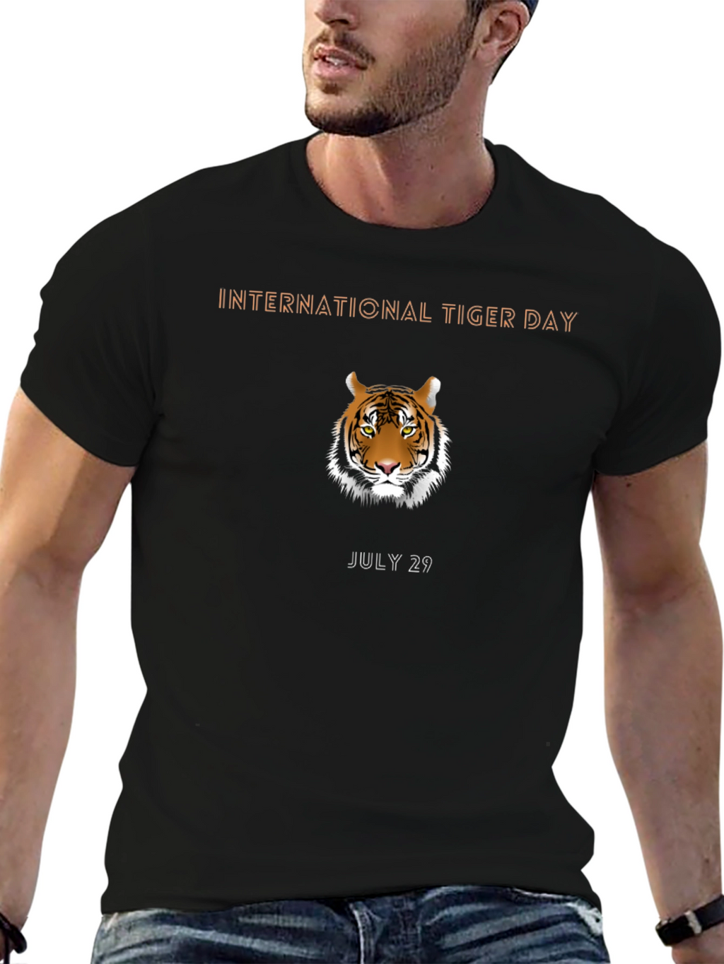 International Tiger Day Black Graphic Tee