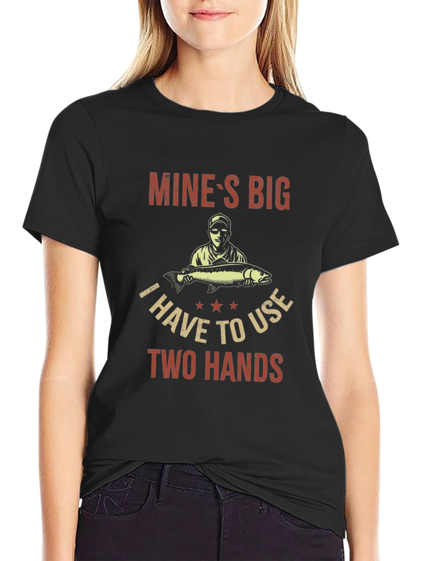 Mines Big Funny Fishing T-Shirt