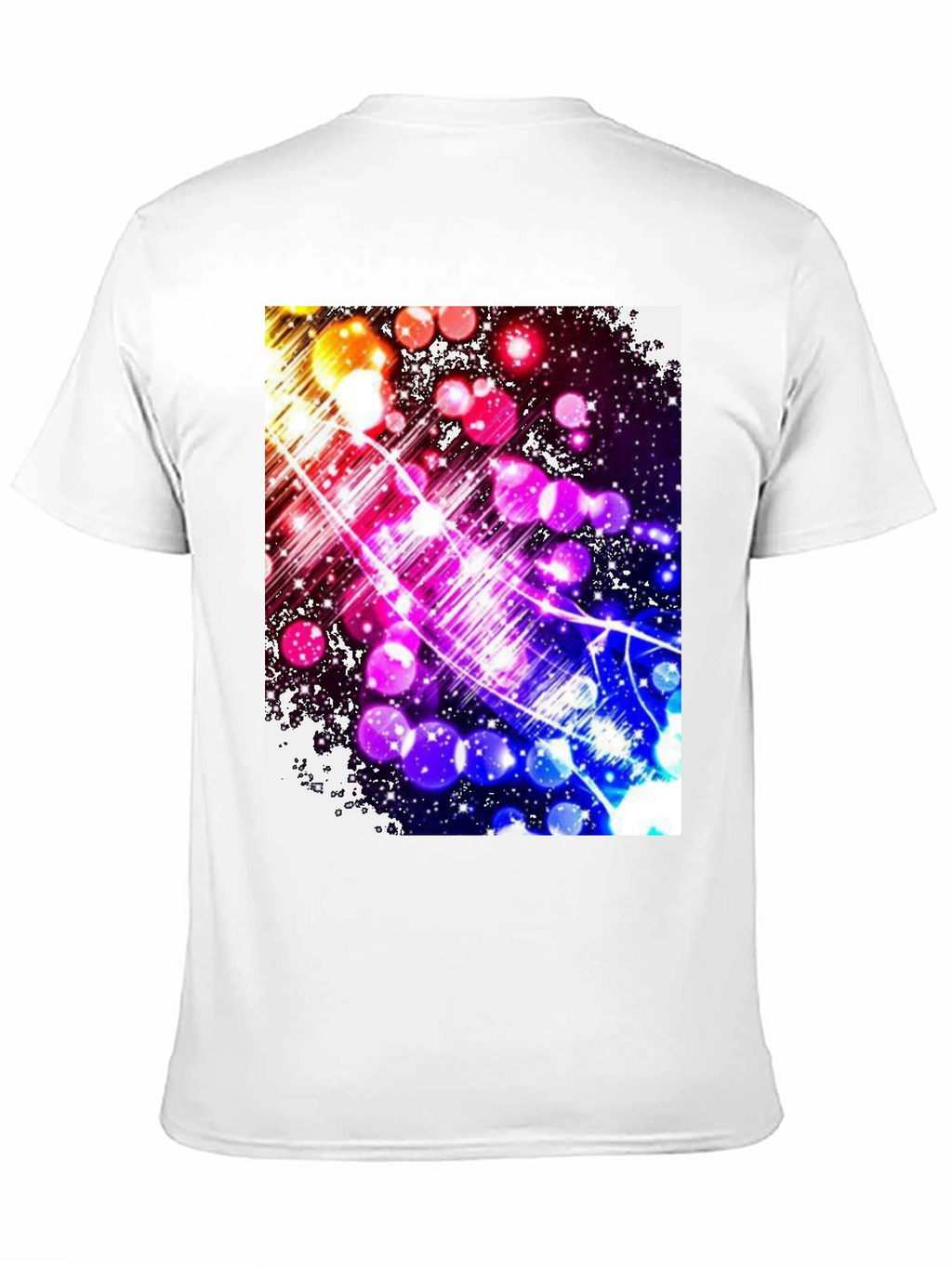 Abstract Galaxy Graphic Tee - Black Cotton Blend T-Shirt