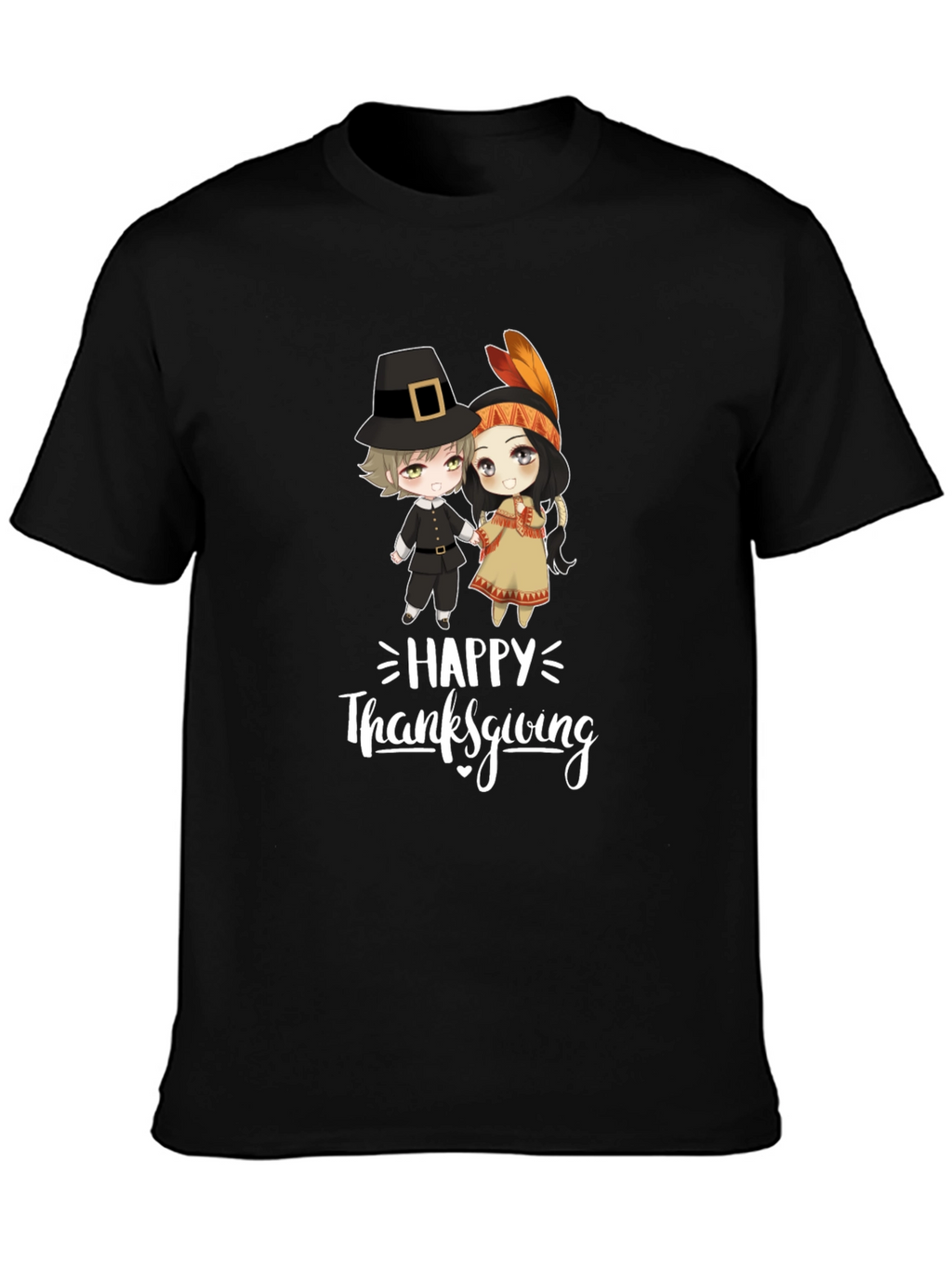 Thanksgiving Cartoon Graphic T-Shirt