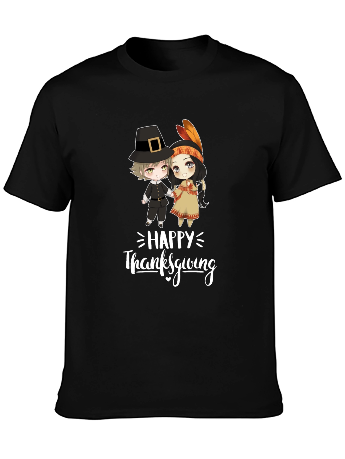 Thanksgiving Cartoon Graphic T-Shirt