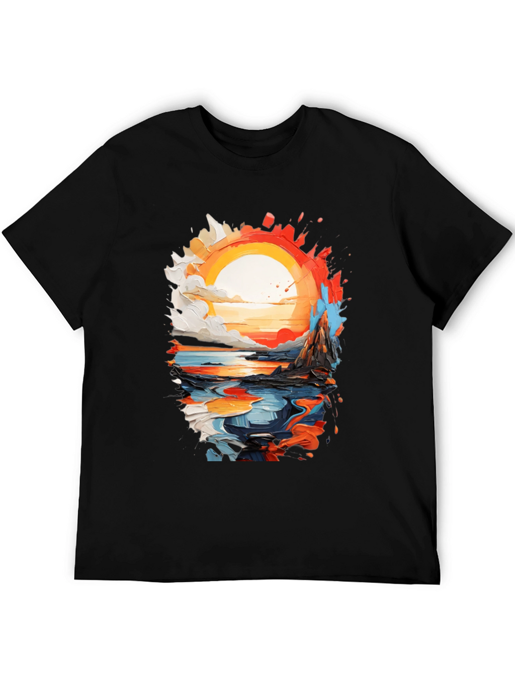 Abstract Sunset Graphic T-Shirt