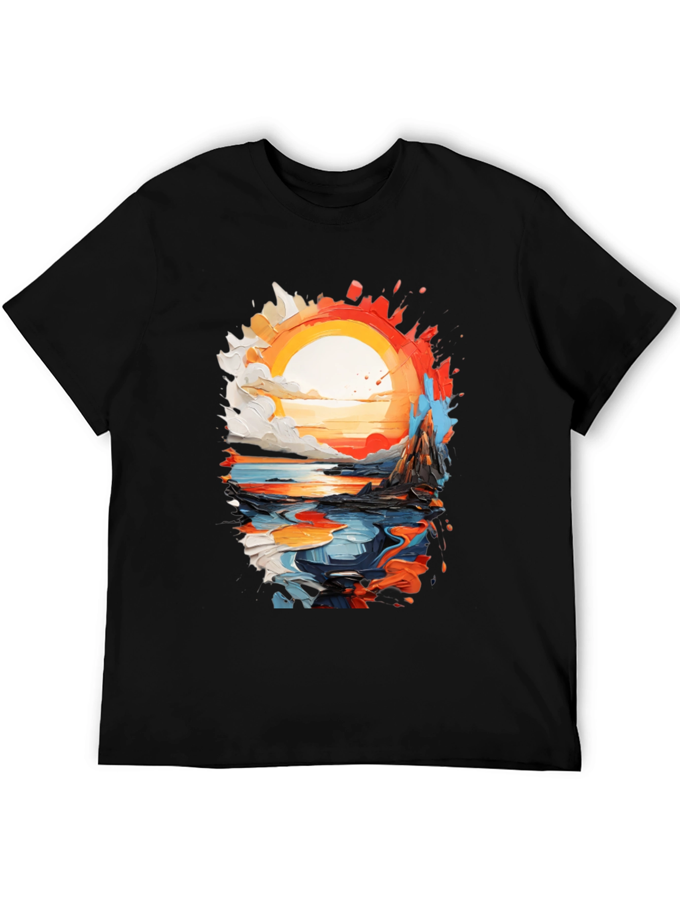 Abstract Sunset Graphic T-Shirt