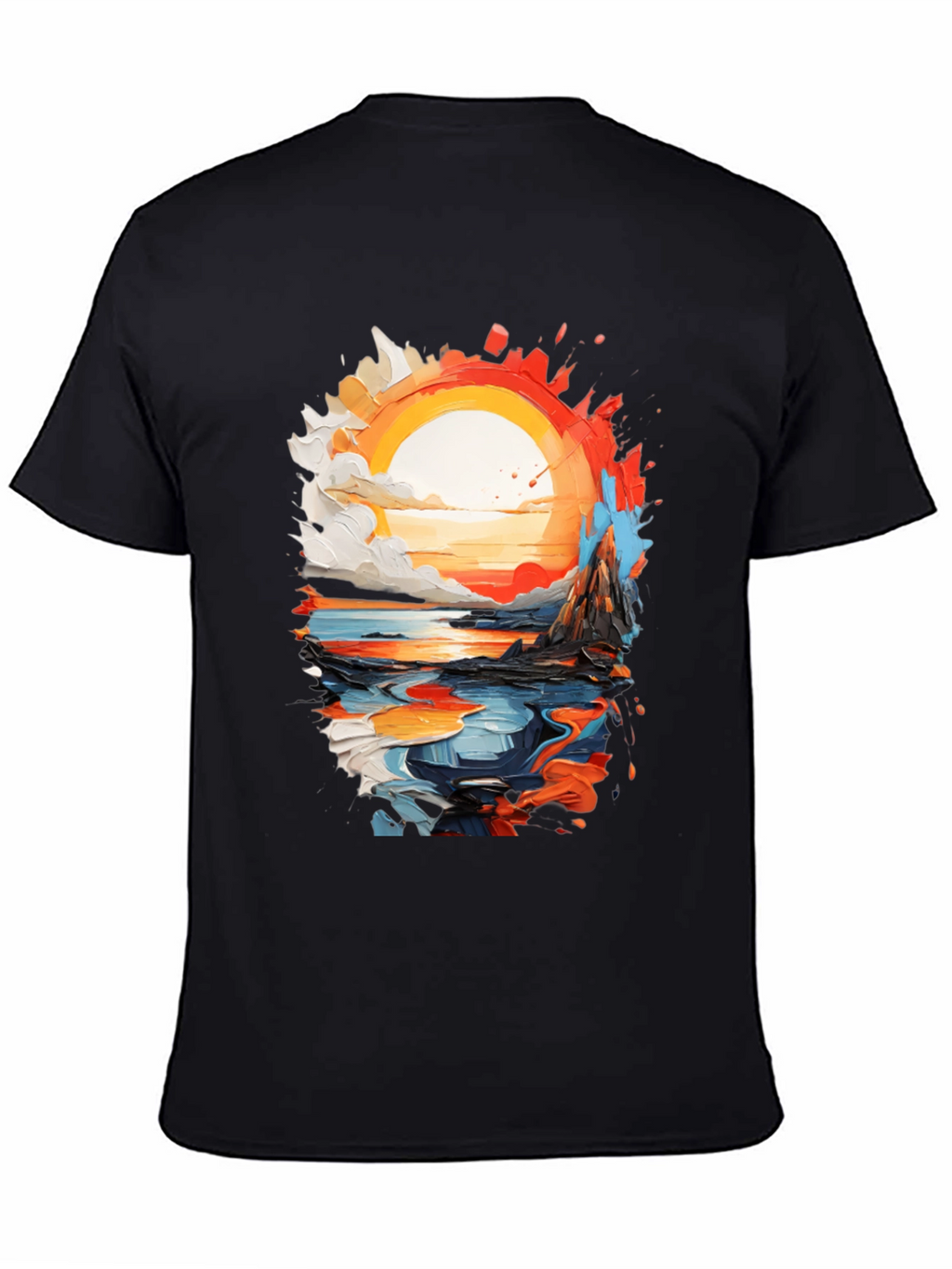 Abstract Sunset Graphic T-Shirt