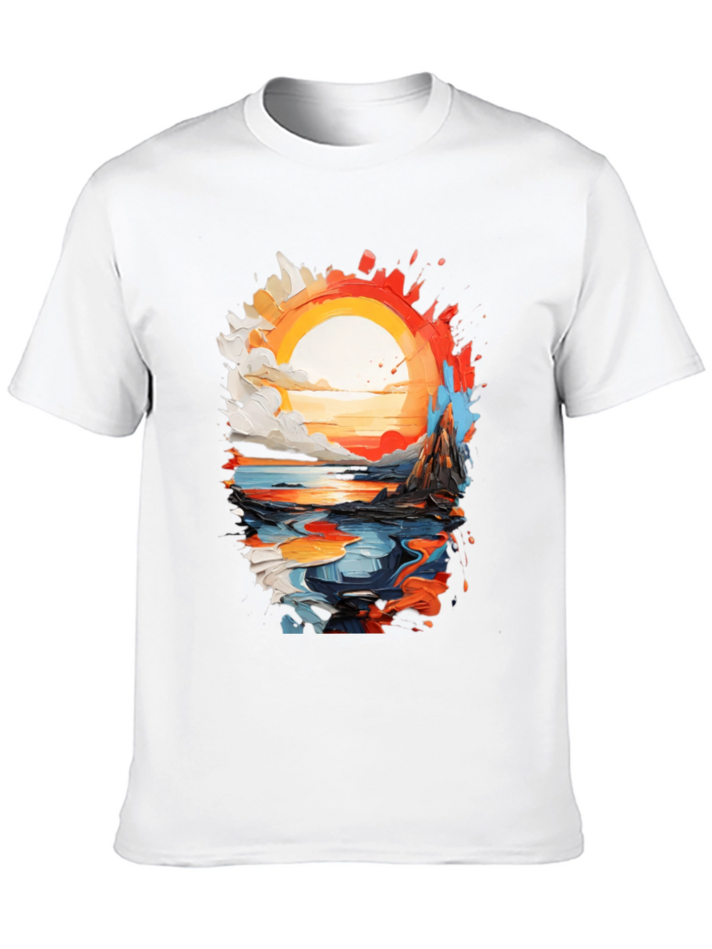 Abstract Sunset Graphic T-Shirt
