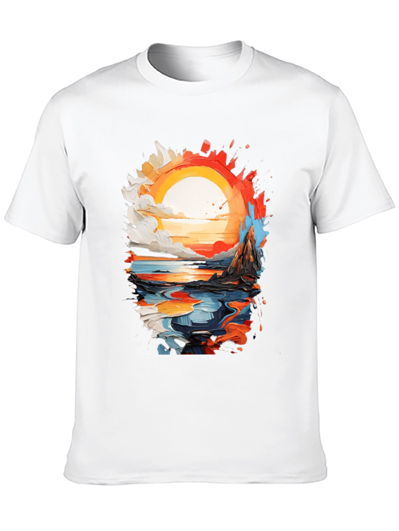 Abstract Sunset Graphic T-Shirt