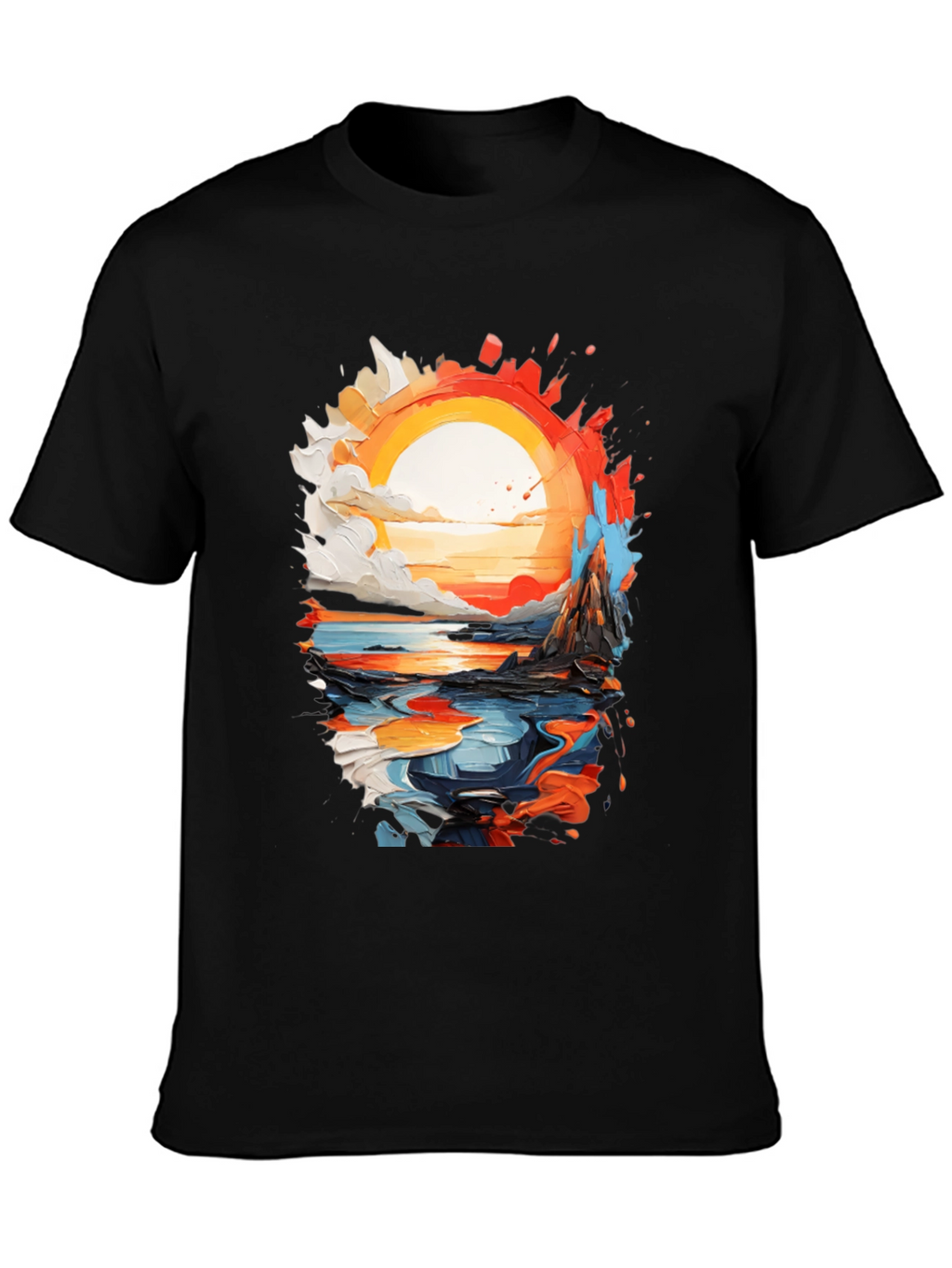 Abstract Sunset Graphic T-Shirt