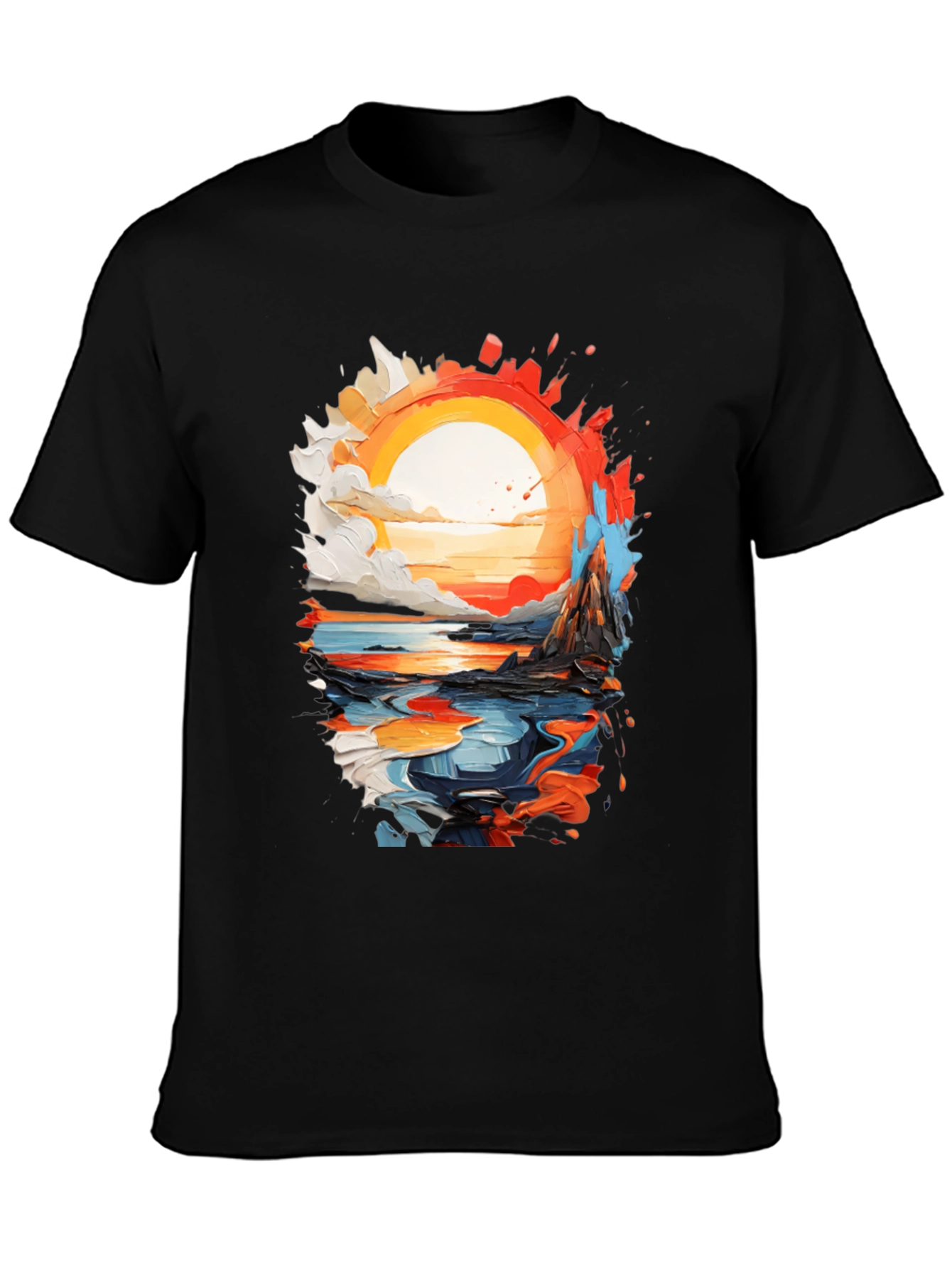 Abstract Sunset Graphic T-Shirt