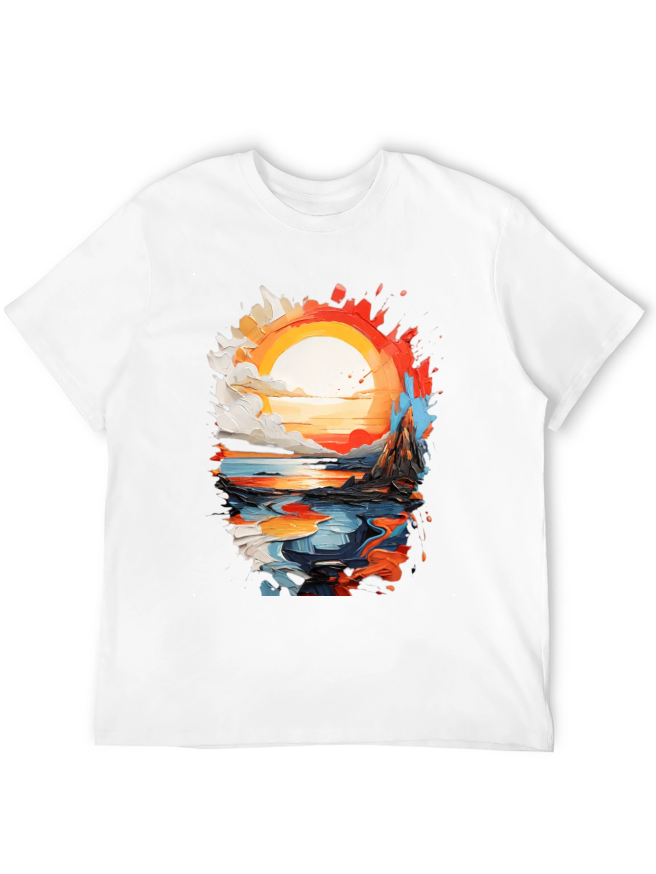 Abstract Sunset Graphic T-Shirt