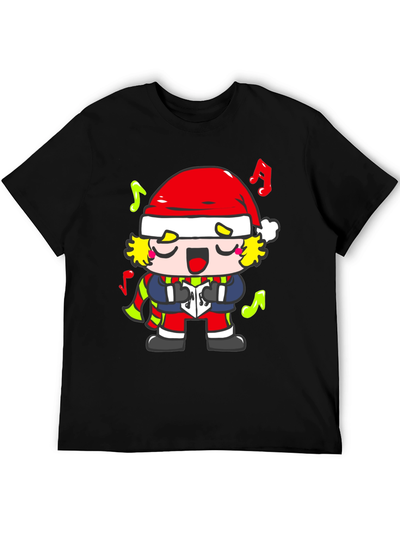 Christmas Caroling Cartoon Character T-Shirt