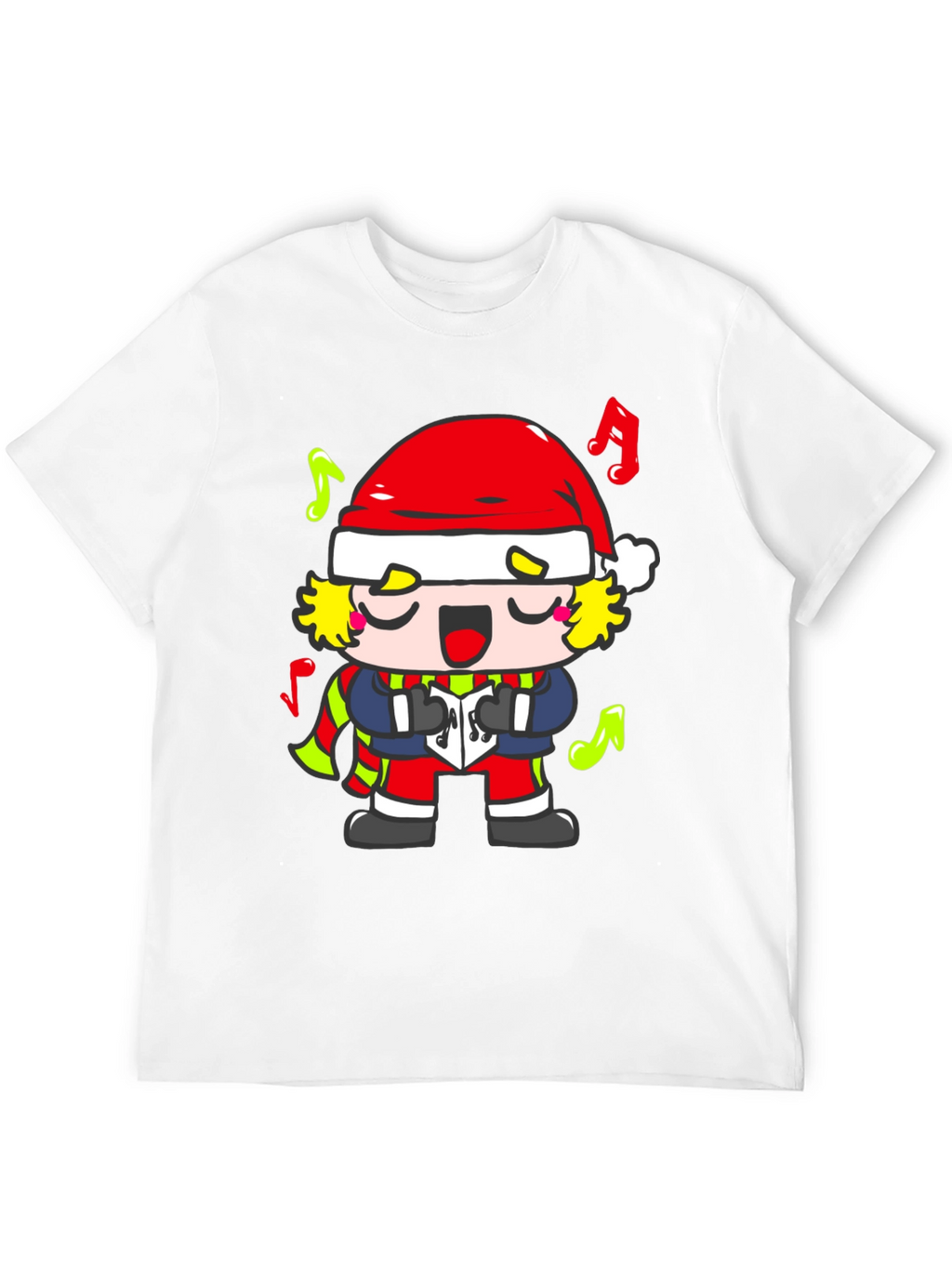 Christmas Caroling Cartoon Character T-Shirt
