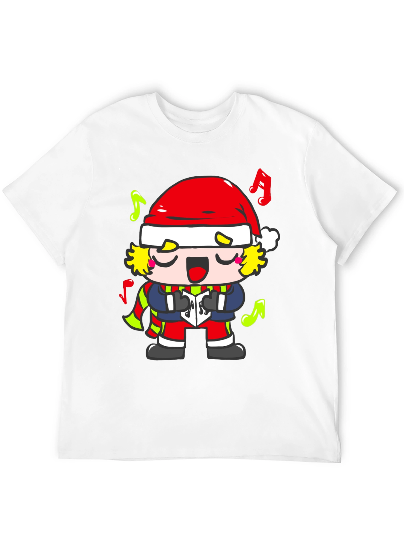 Christmas Caroling Cartoon Character T-Shirt