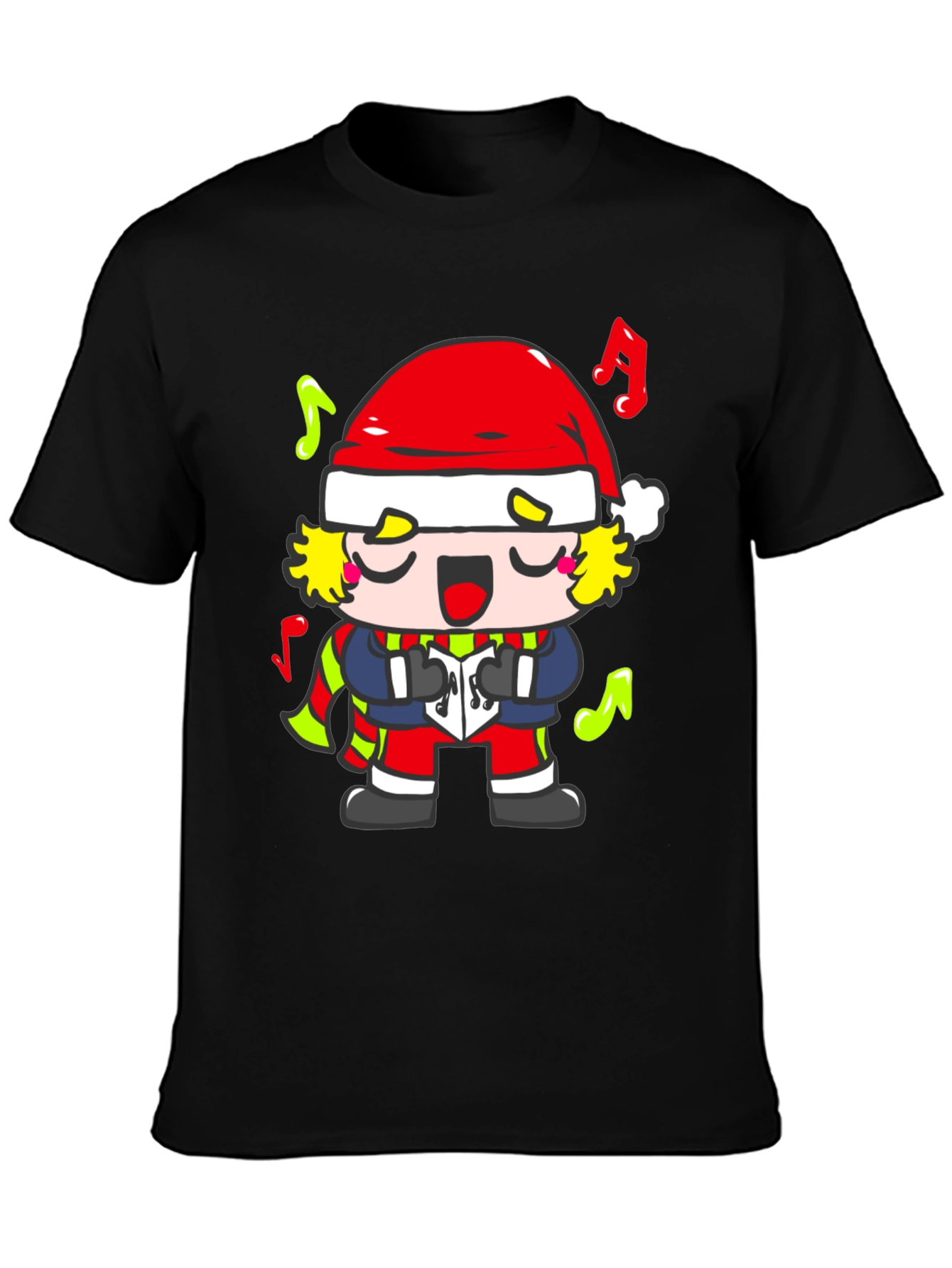 Christmas Caroling Cartoon Character T-Shirt