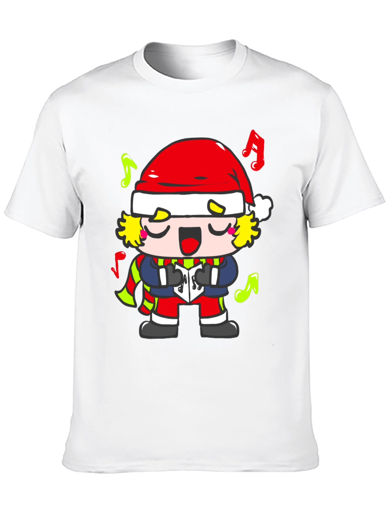 Christmas Caroling Cartoon Character T-Shirt