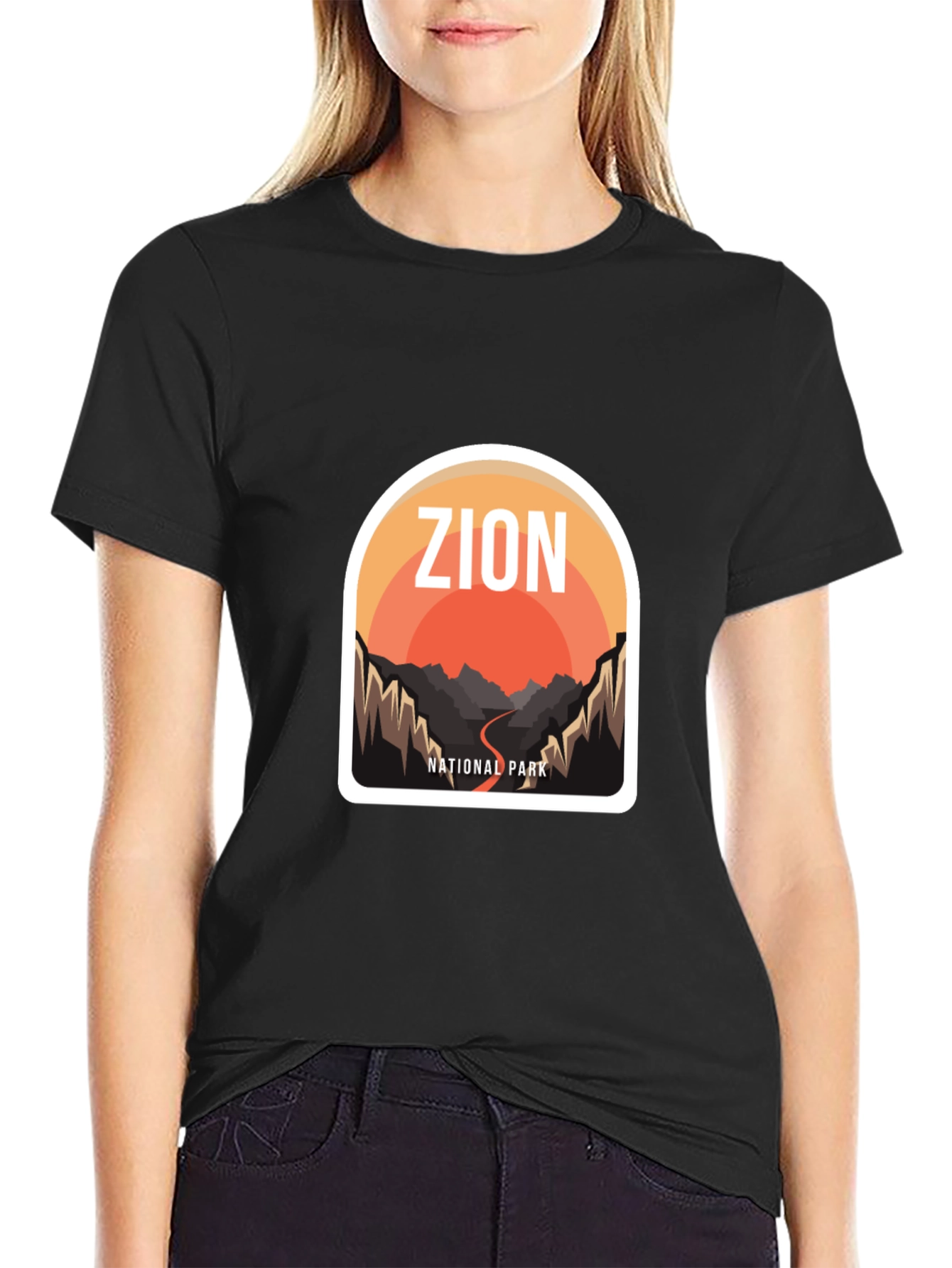Zion National Park Graphic Tee - Black