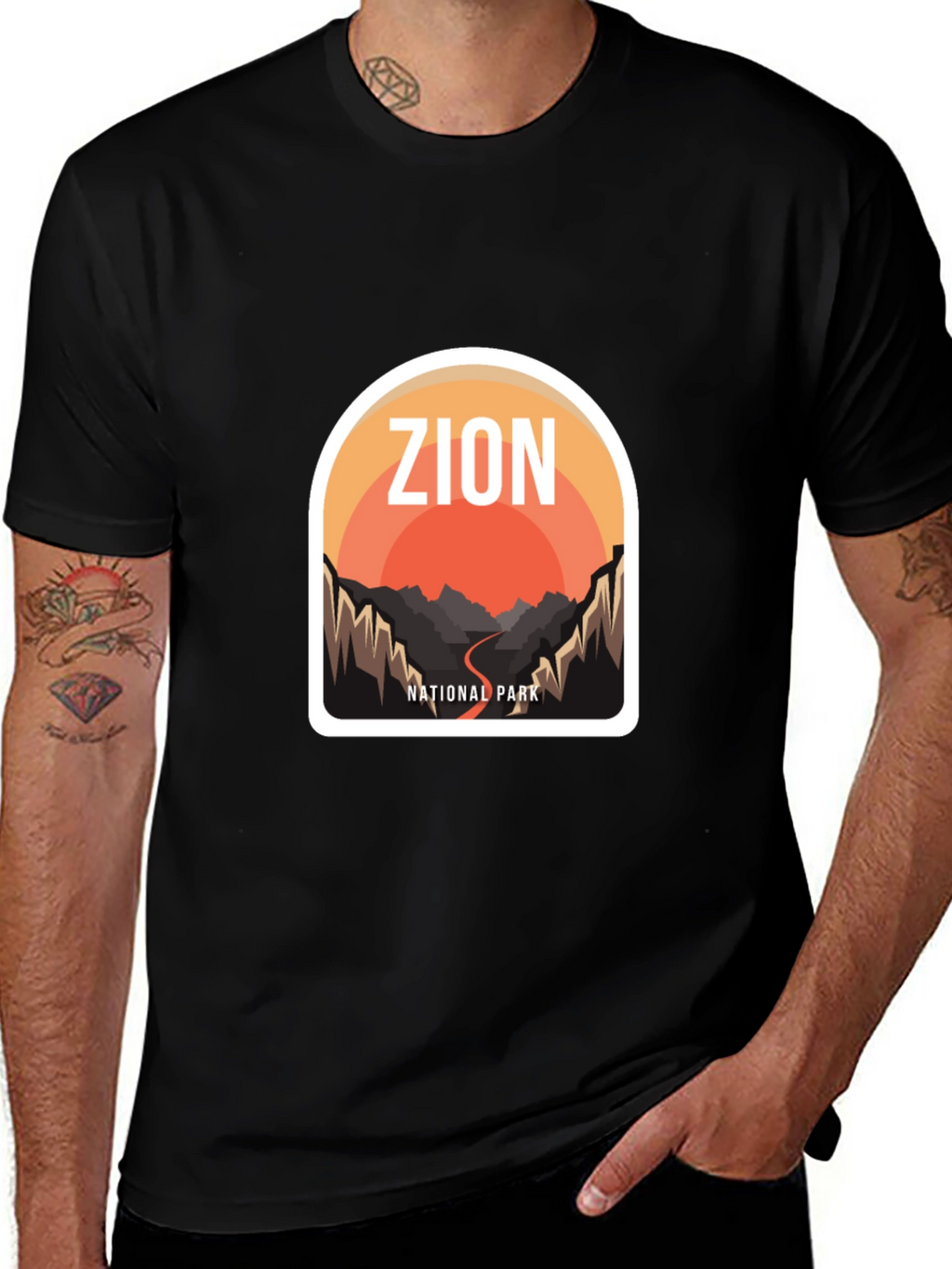 Zion National Park Graphic Tee - Black