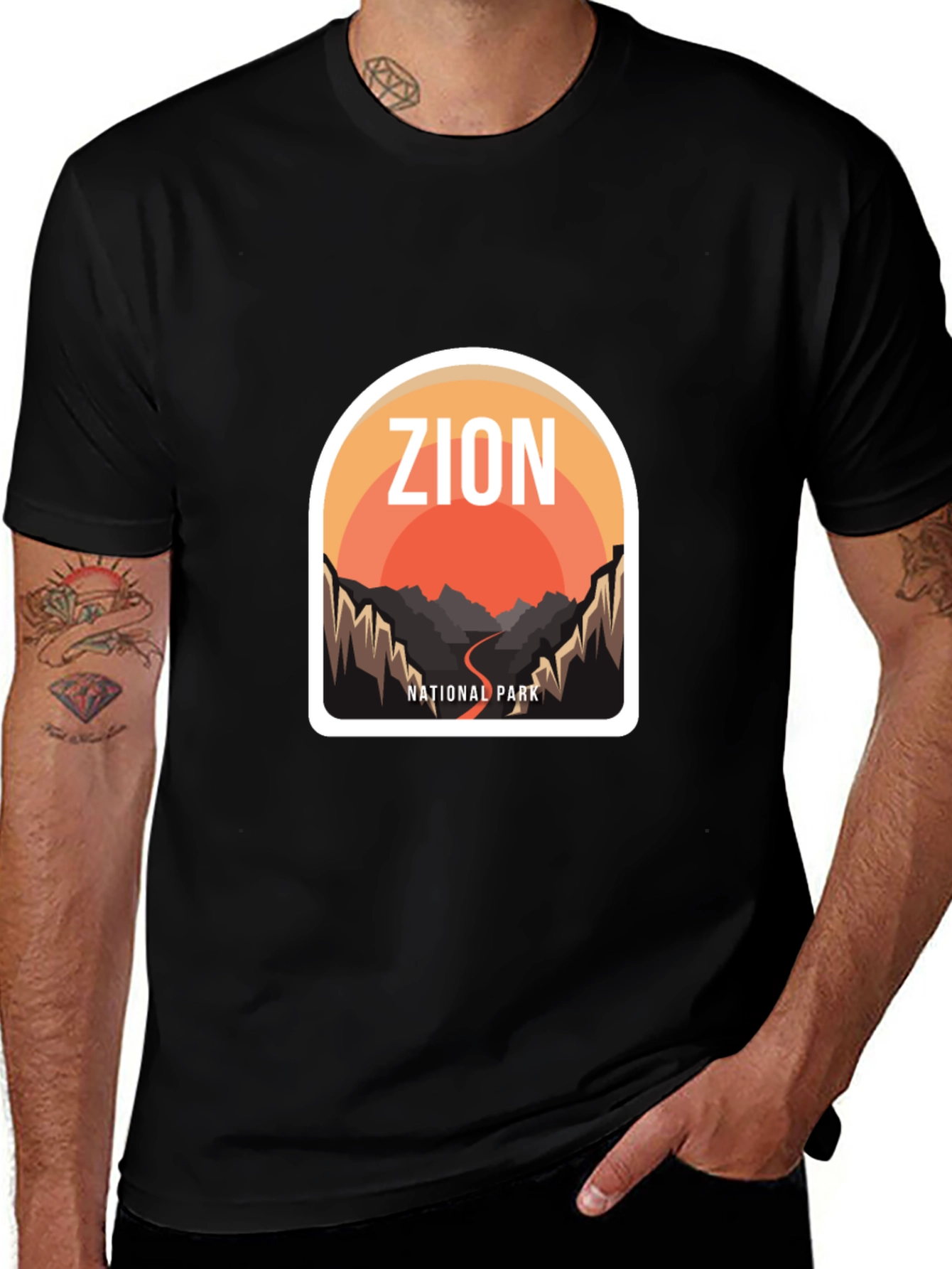 Zion National Park Graphic Tee - Black