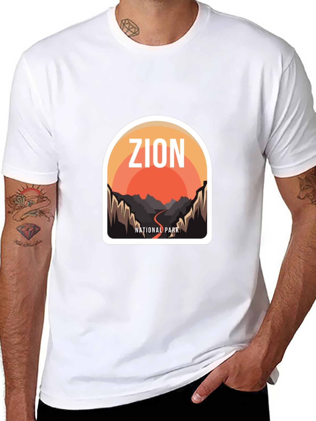 Zion National Park Graphic Tee - Black