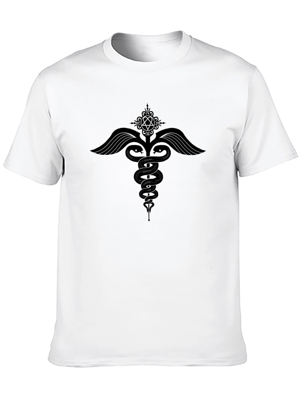 Caduceus Graphic T-Shirt - Black
