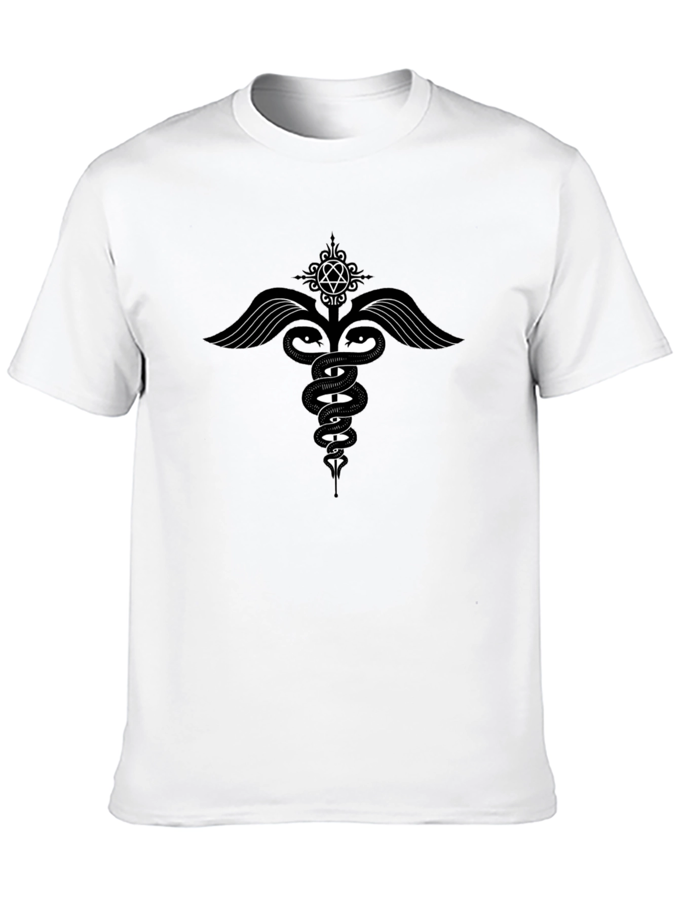 Caduceus Graphic T-Shirt - Black