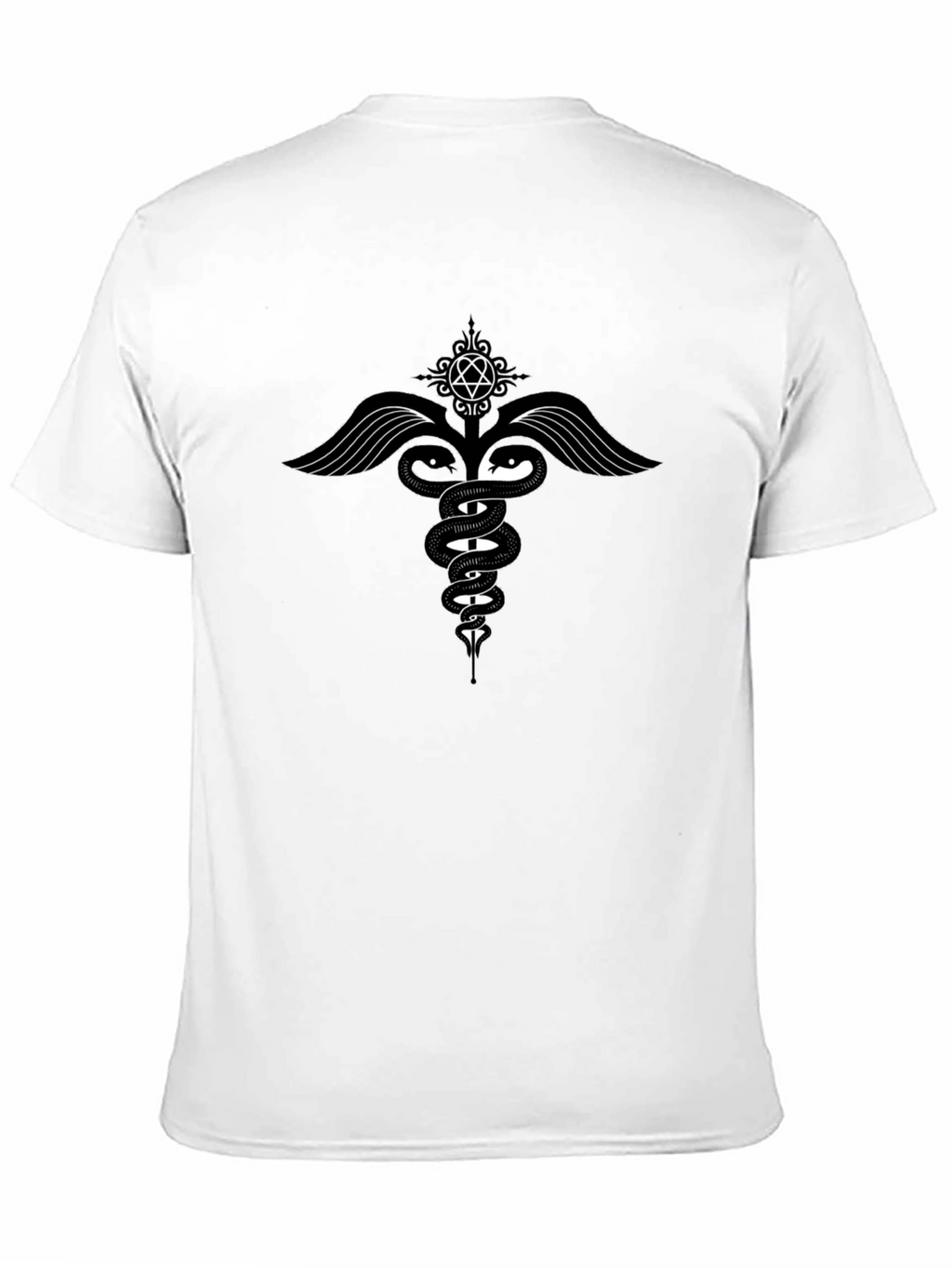Caduceus Graphic T-Shirt - Black