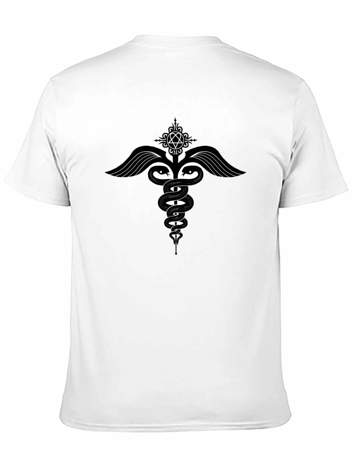 Caduceus Graphic T-Shirt - Black