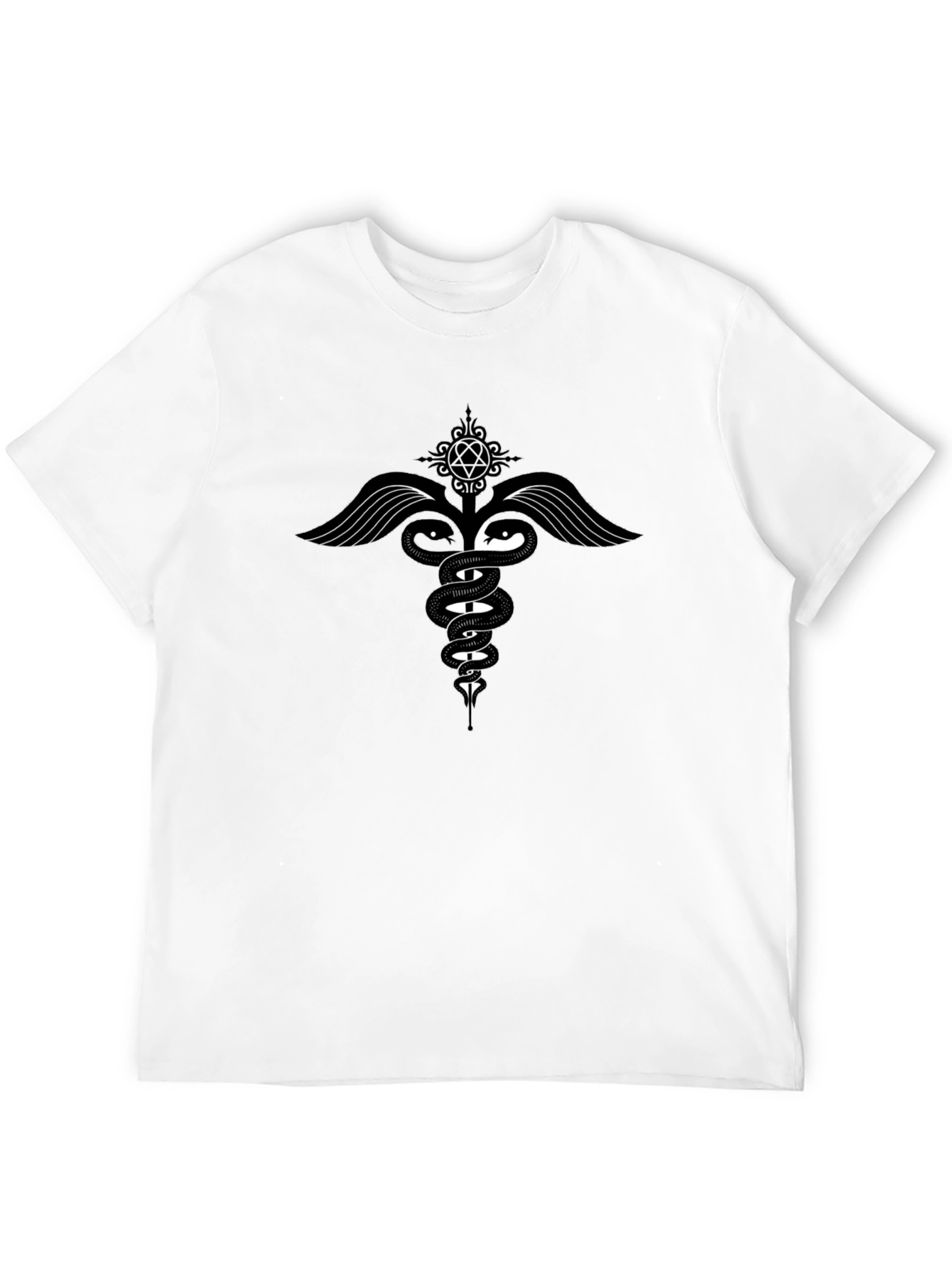 Caduceus Graphic T-Shirt - Black