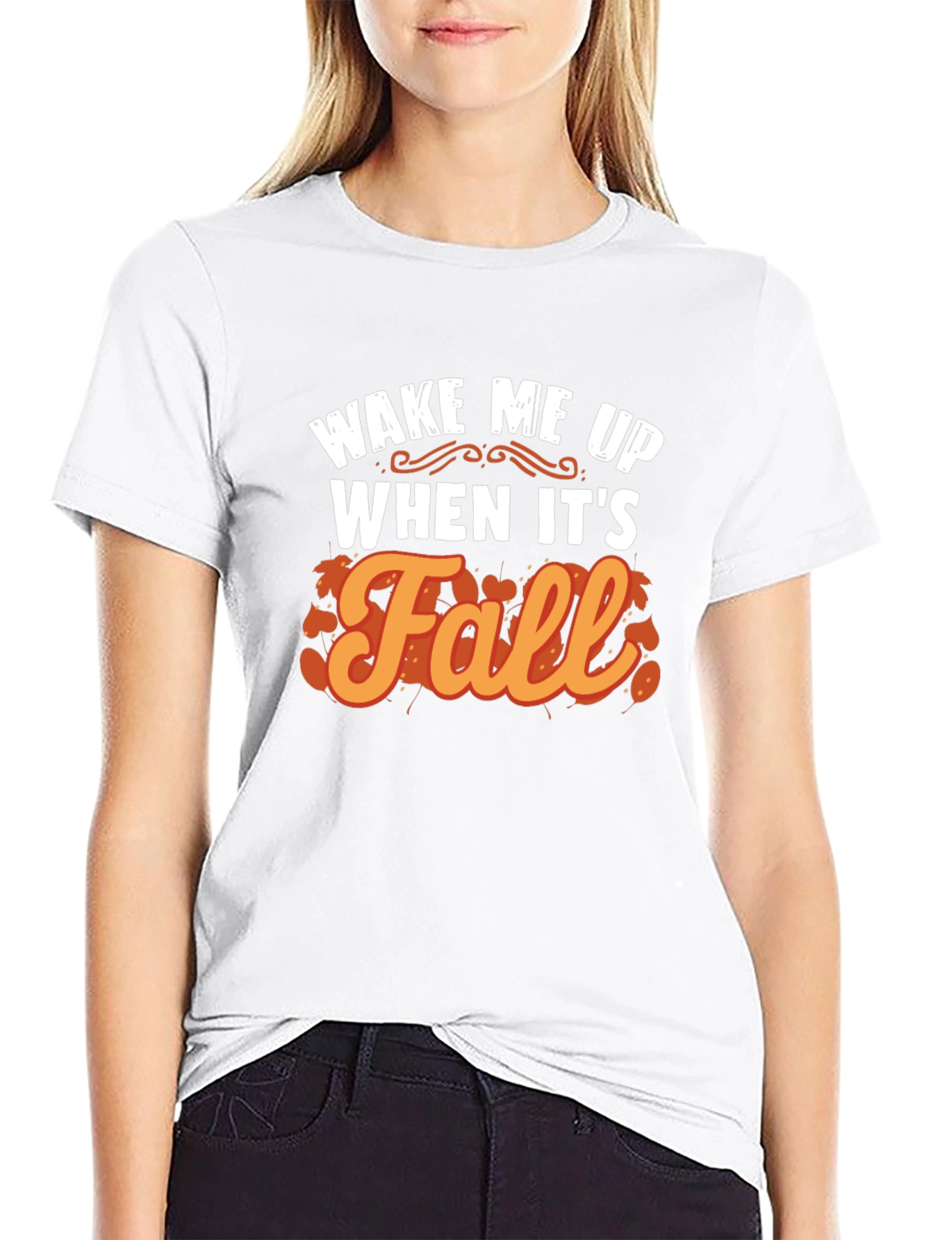 Wake Me Up When Its Fall Black Graphic Tee
