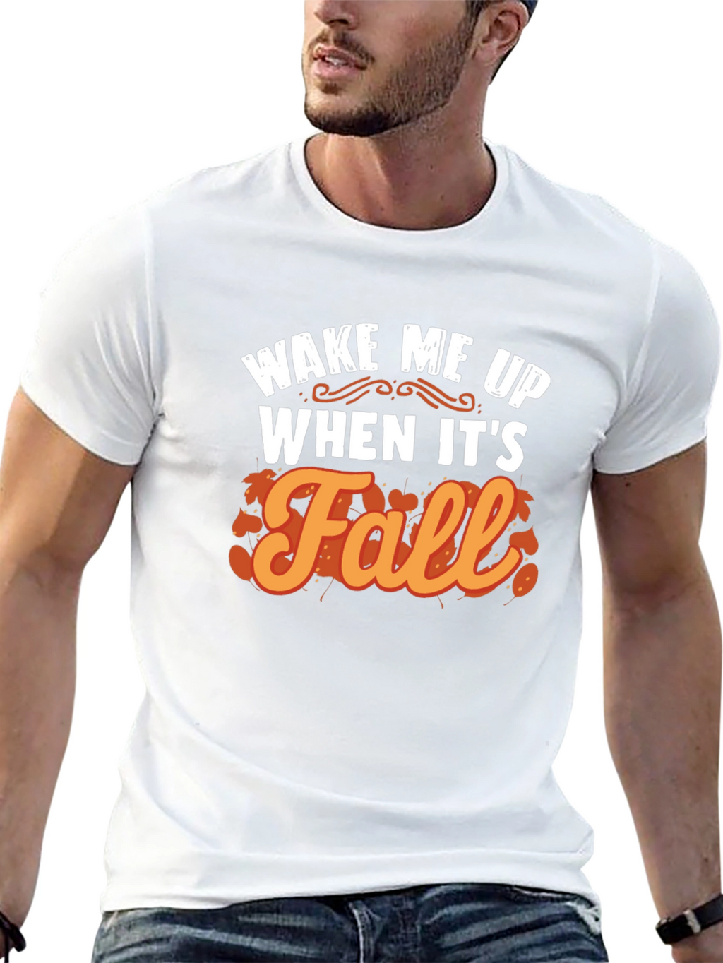 Wake Me Up When Its Fall Black Graphic Tee
