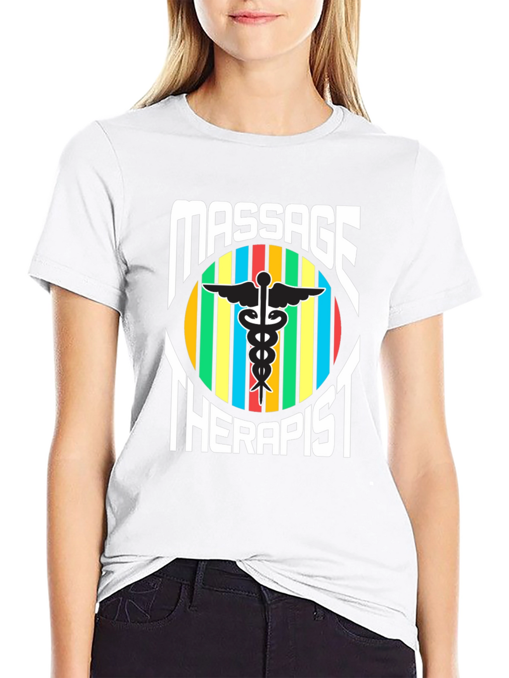 Massage Therapist T-Shirt - Caduceus Symbol
